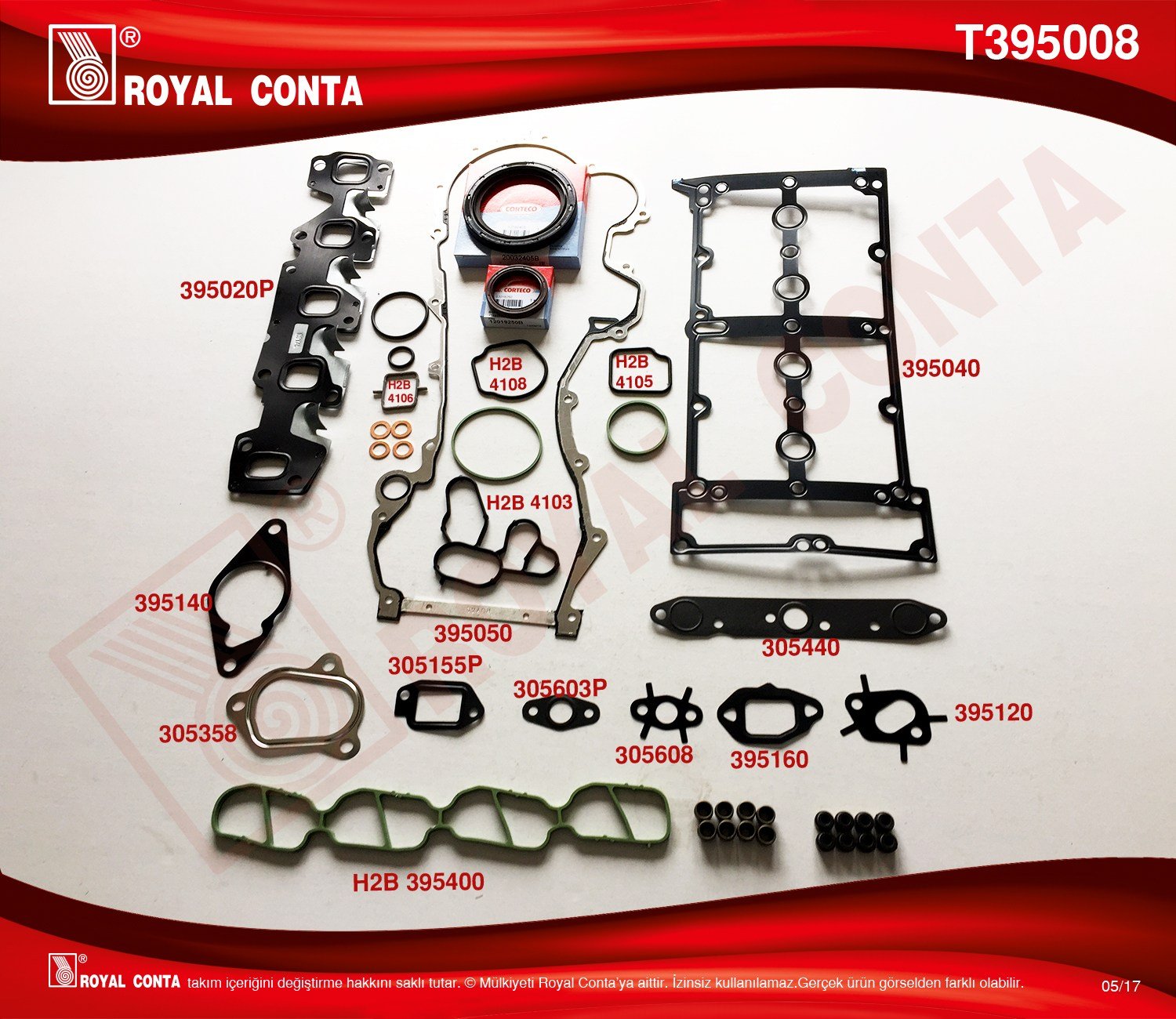 Takım Conta Nemo Bıpper Fıorıno 1.3Multi S.K.C Yok Royal T395008