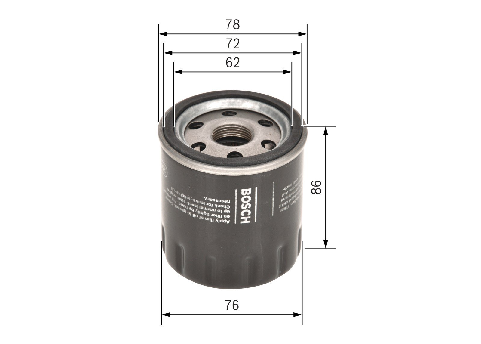 Yağ Fıltresı Transit V.347 V.362 V.363 2.2Tdci 12> Ducato Boxer Jumper  2.2 Hdi 11> Bosch F026407188