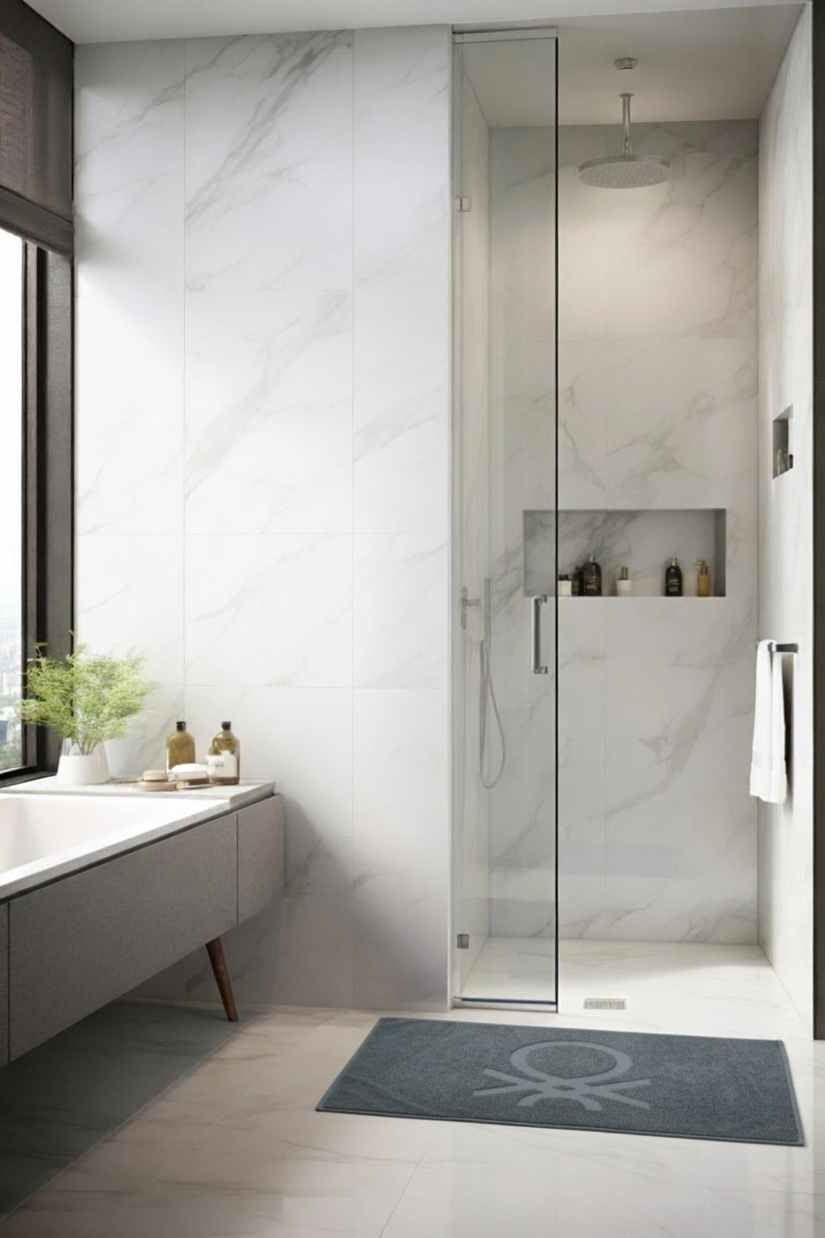 BE-0182-DGY Benetton Banyo Paspas Havlu