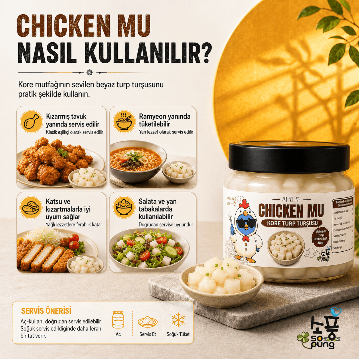 Chicken Mu -  Beyaz Turp Turşusu