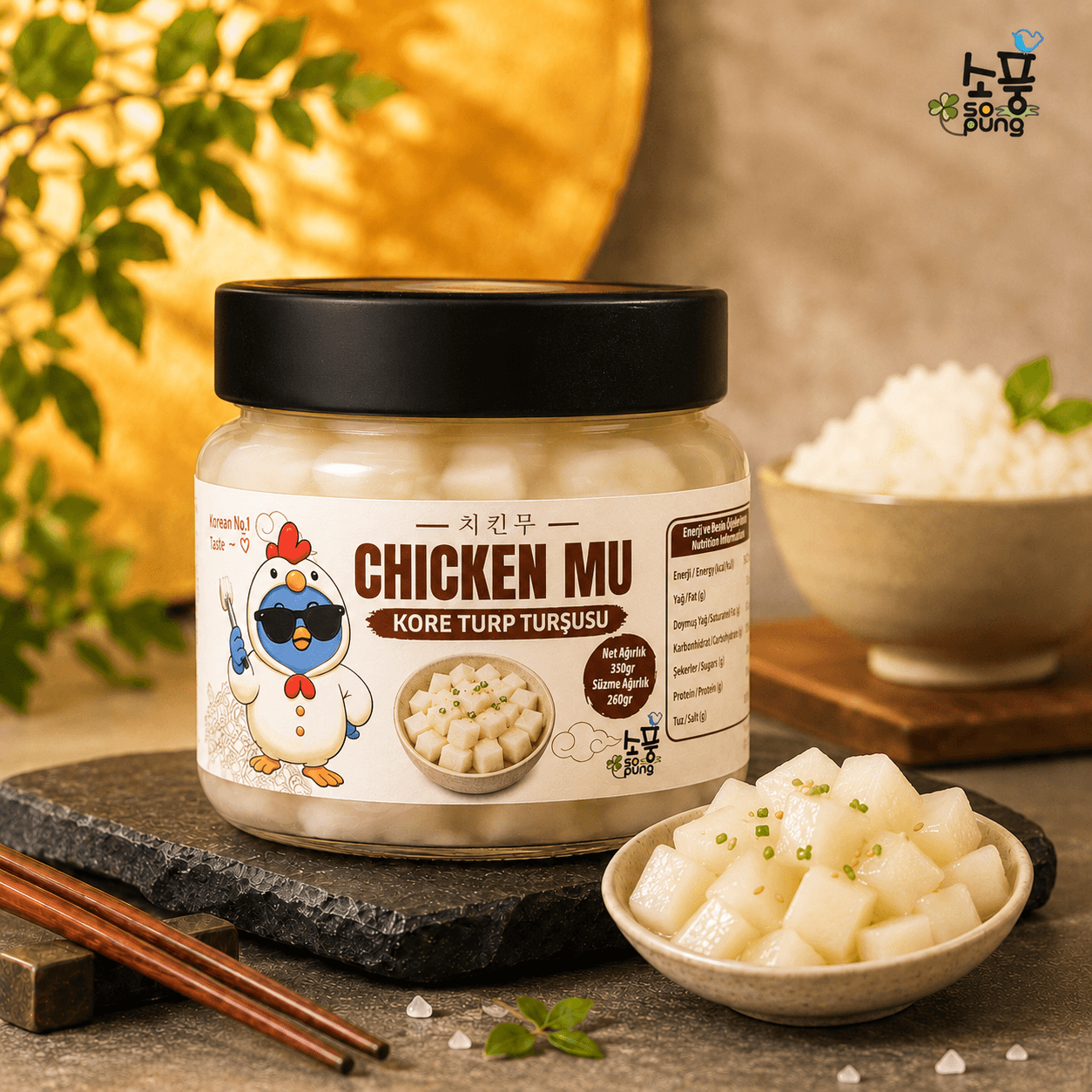 Chicken Mu -  Beyaz Turp Turşusu