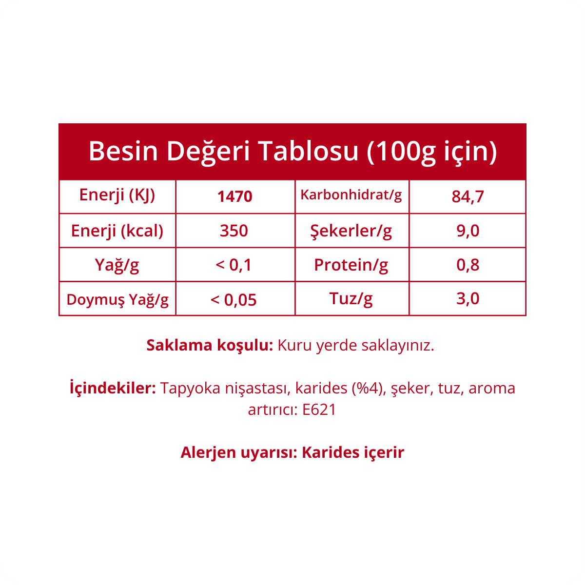 Karides Kraker - 200 Gr