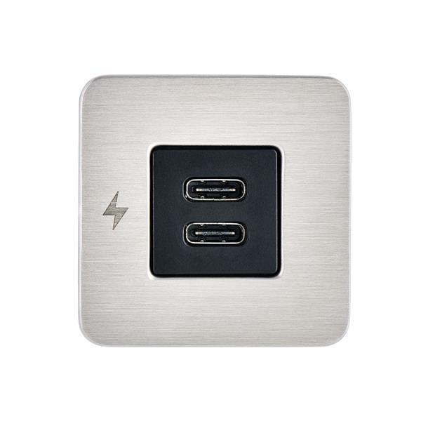 TILE-USB-C/USB-C ŞARJ SOKETİ, SİYAH ÇERÇEVE