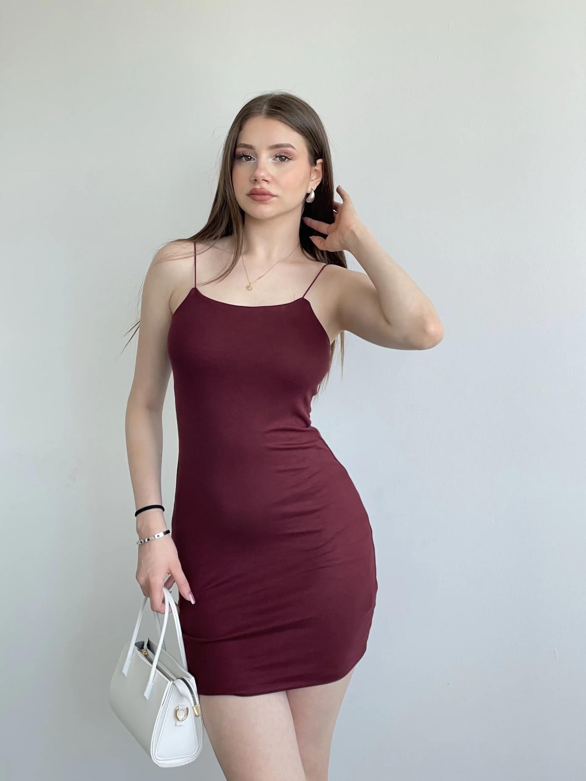 Basic Askılı Mini Elbise