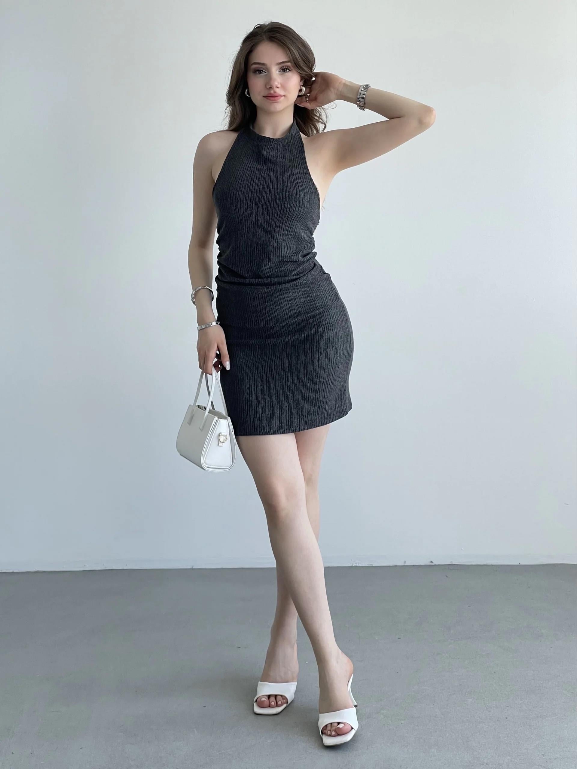 Bürümcük Mini Halter Elbise