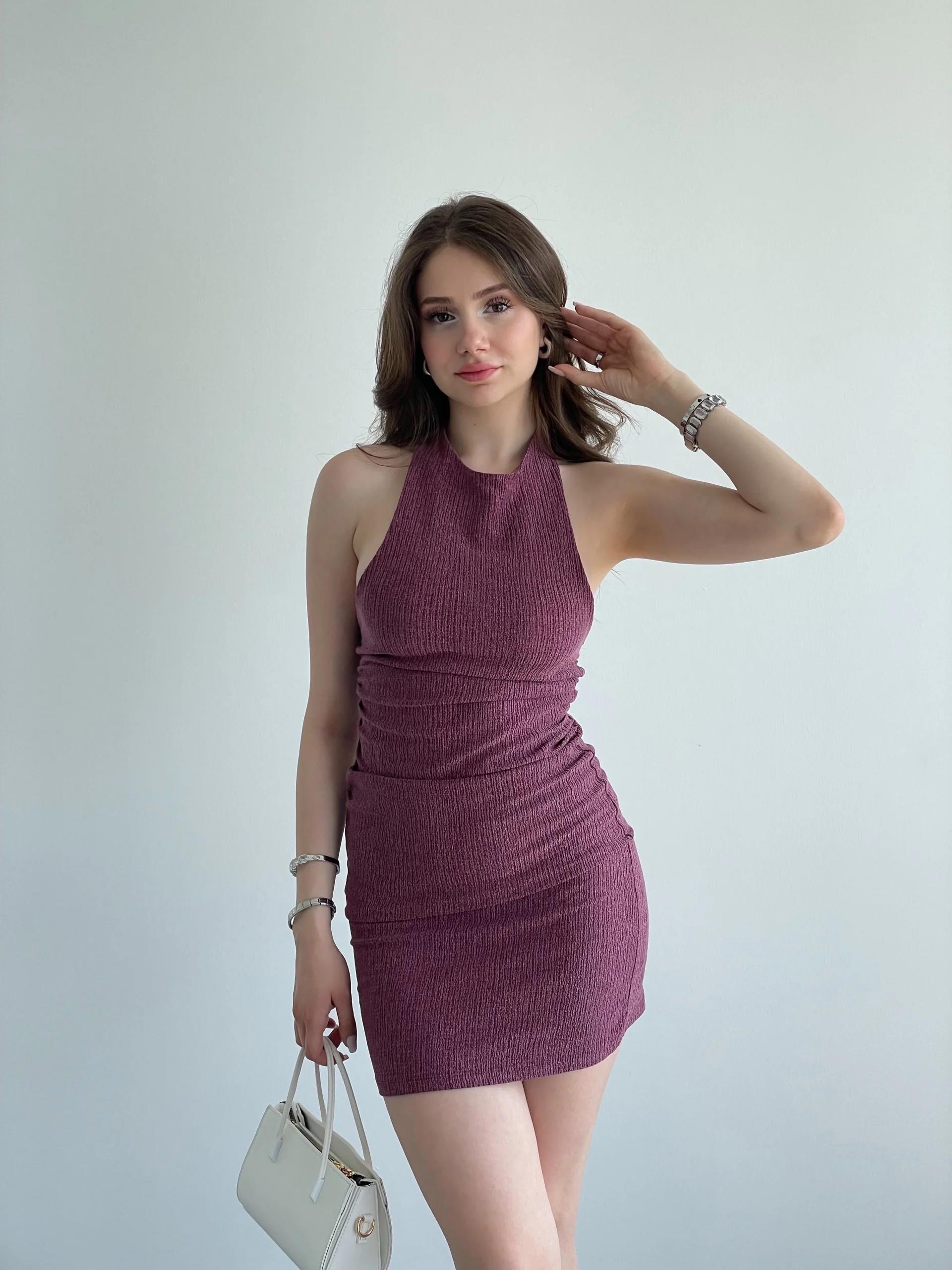 Bürümcük Mini Halter Elbise