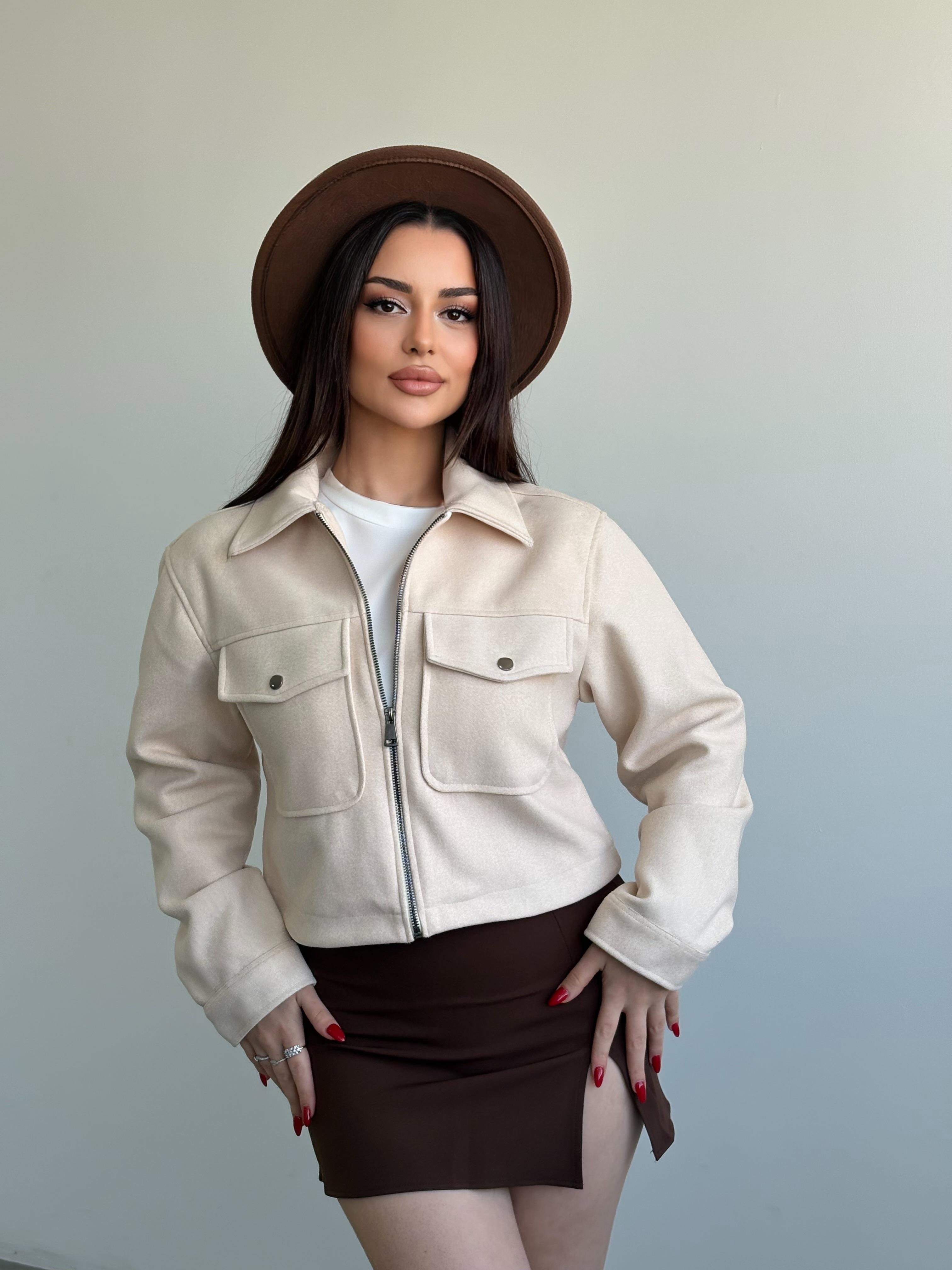 Crop Kesim Cepli Ceket