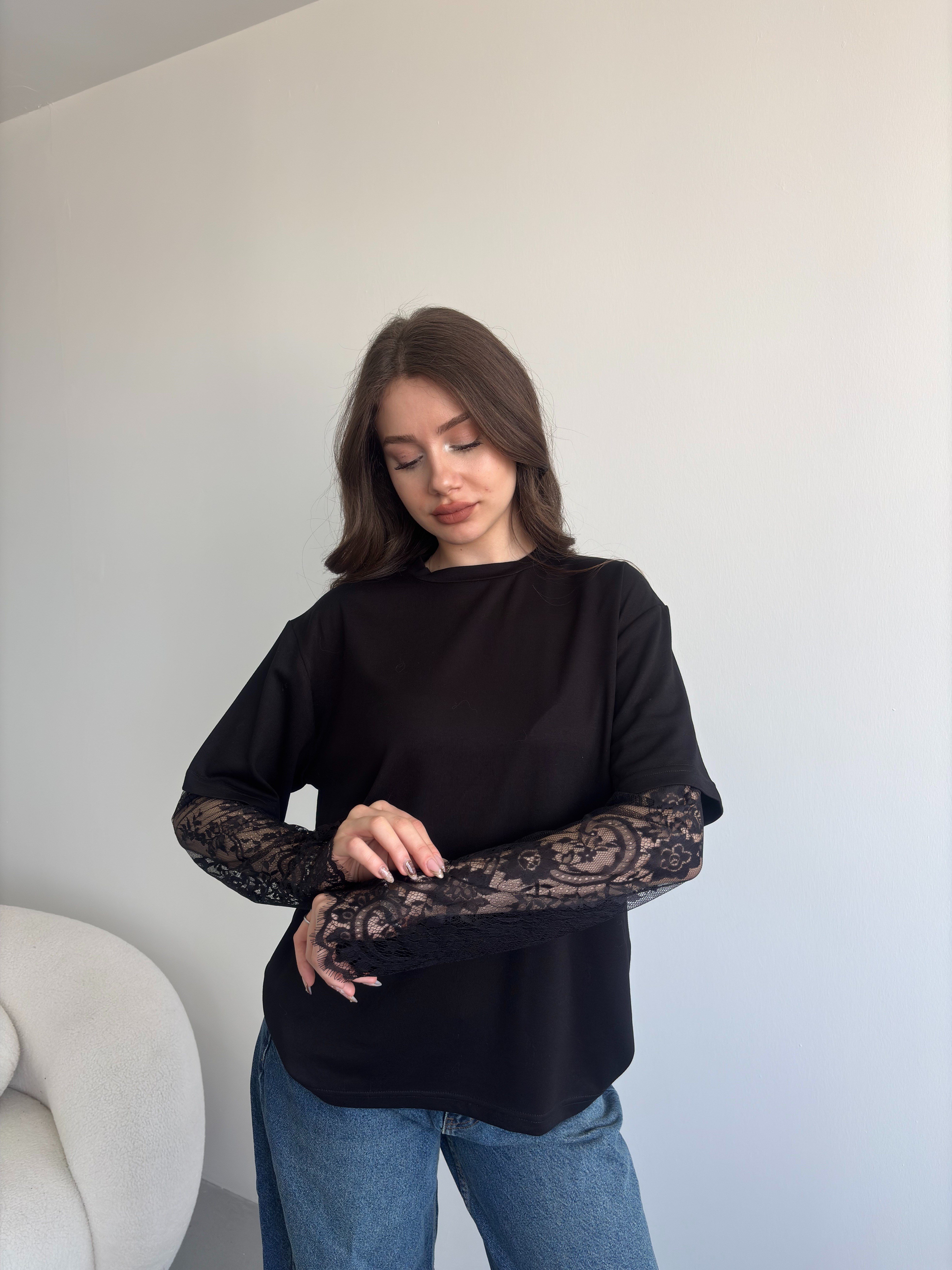 Dantel Kol Basic Tshirt