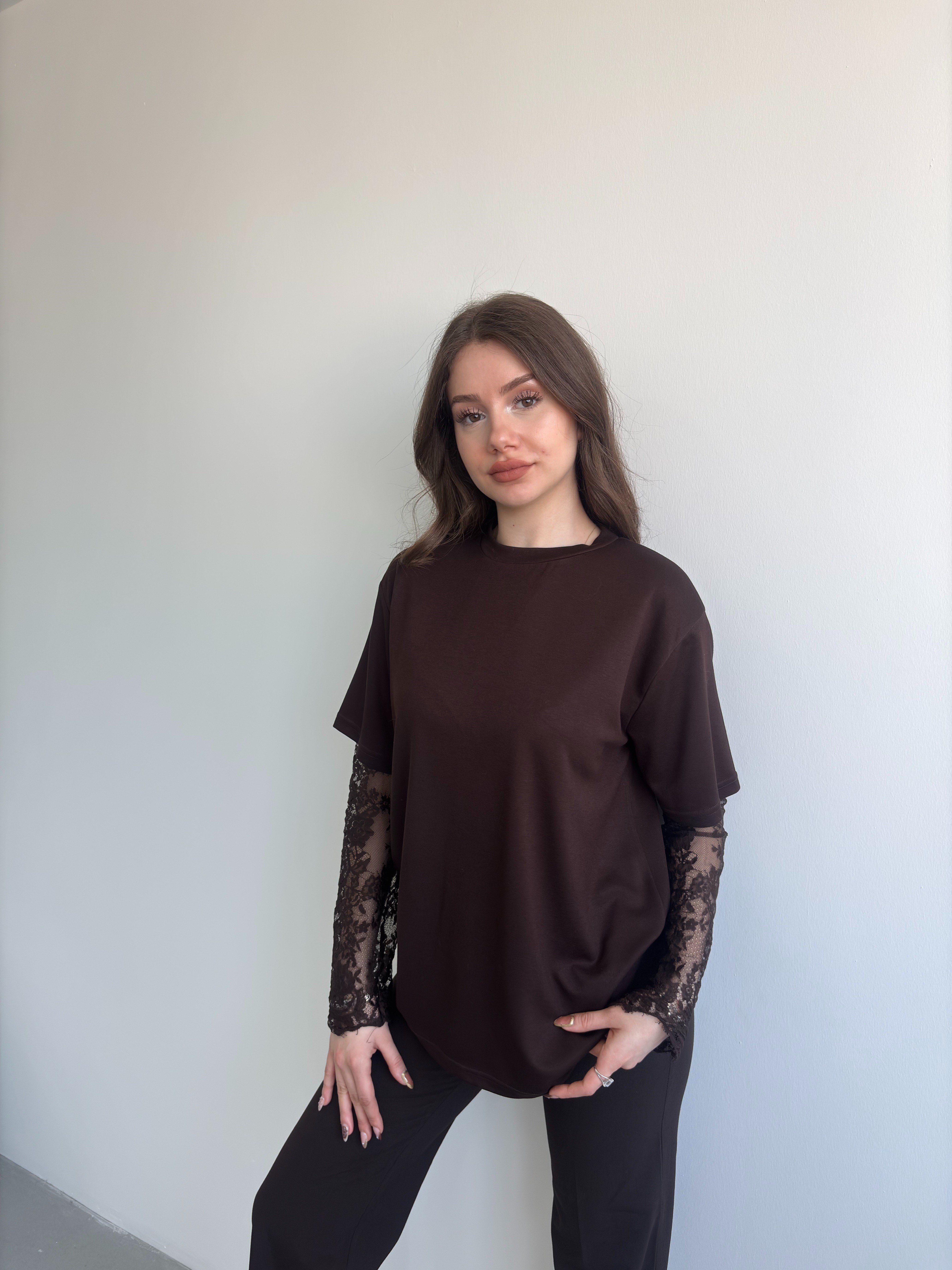 Dantel Kol Basic Tshirt