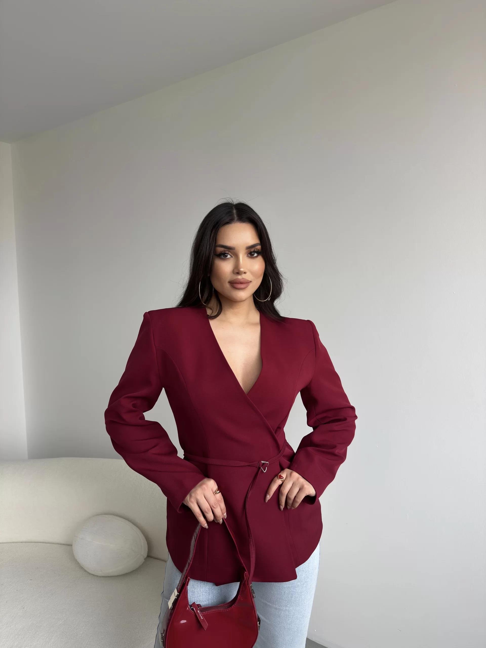 Kuşaklı Blazer Ceket