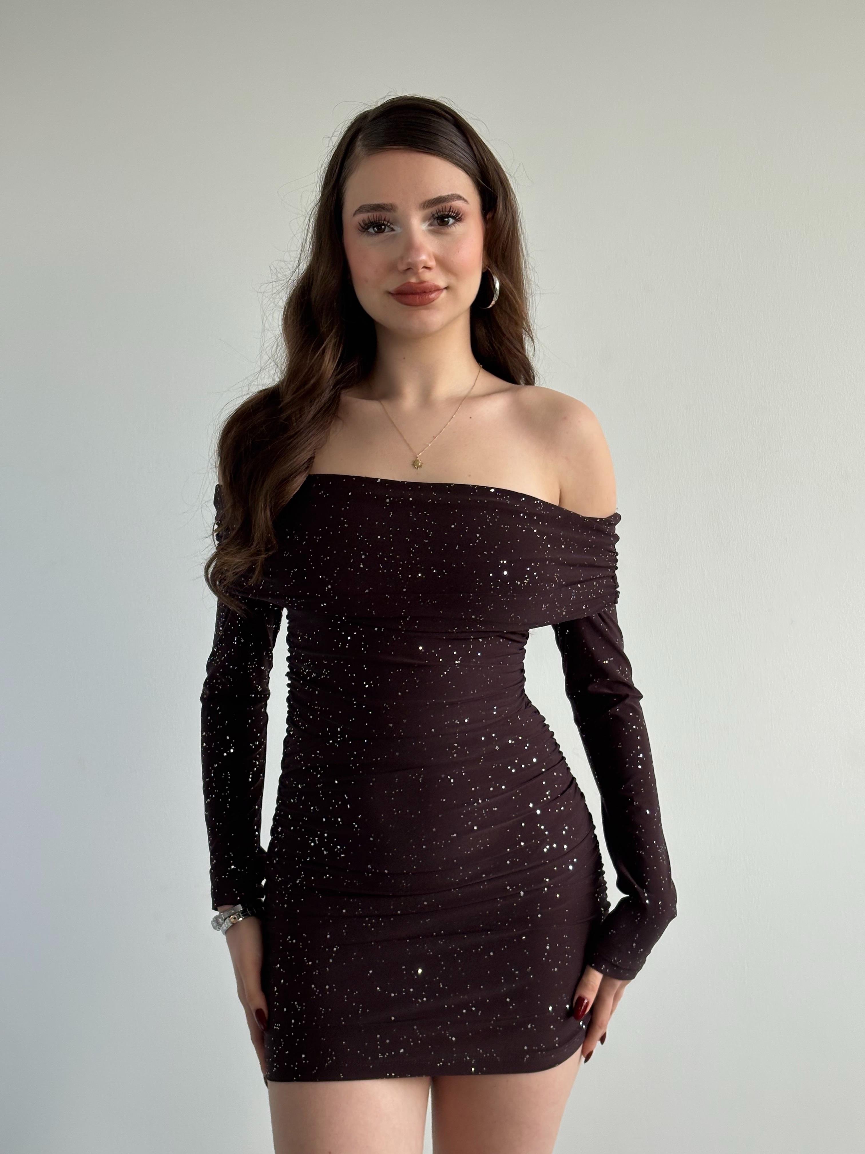 Madonna Taşlı Elbise
