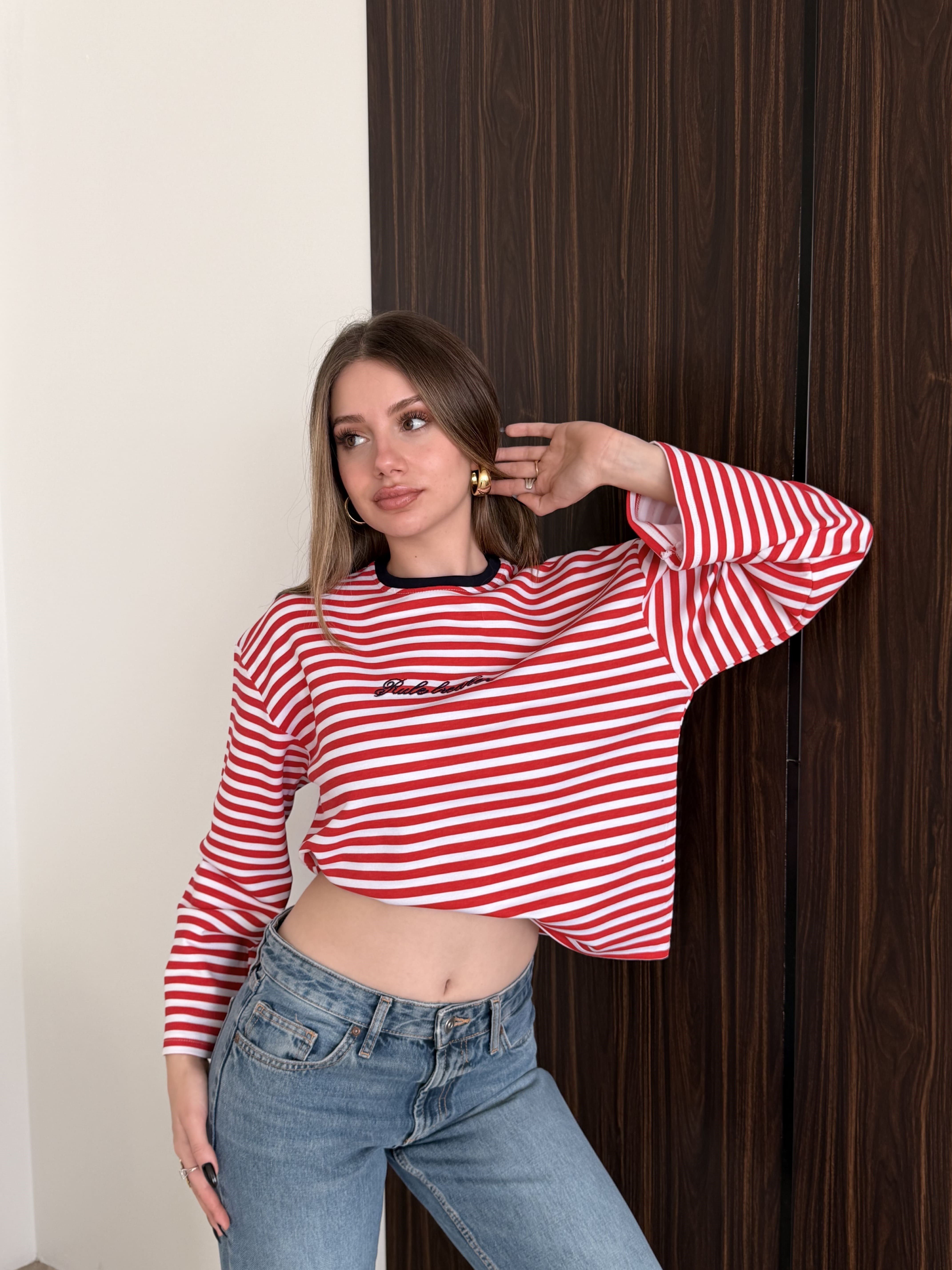 Nakışlı Lined Tshirt