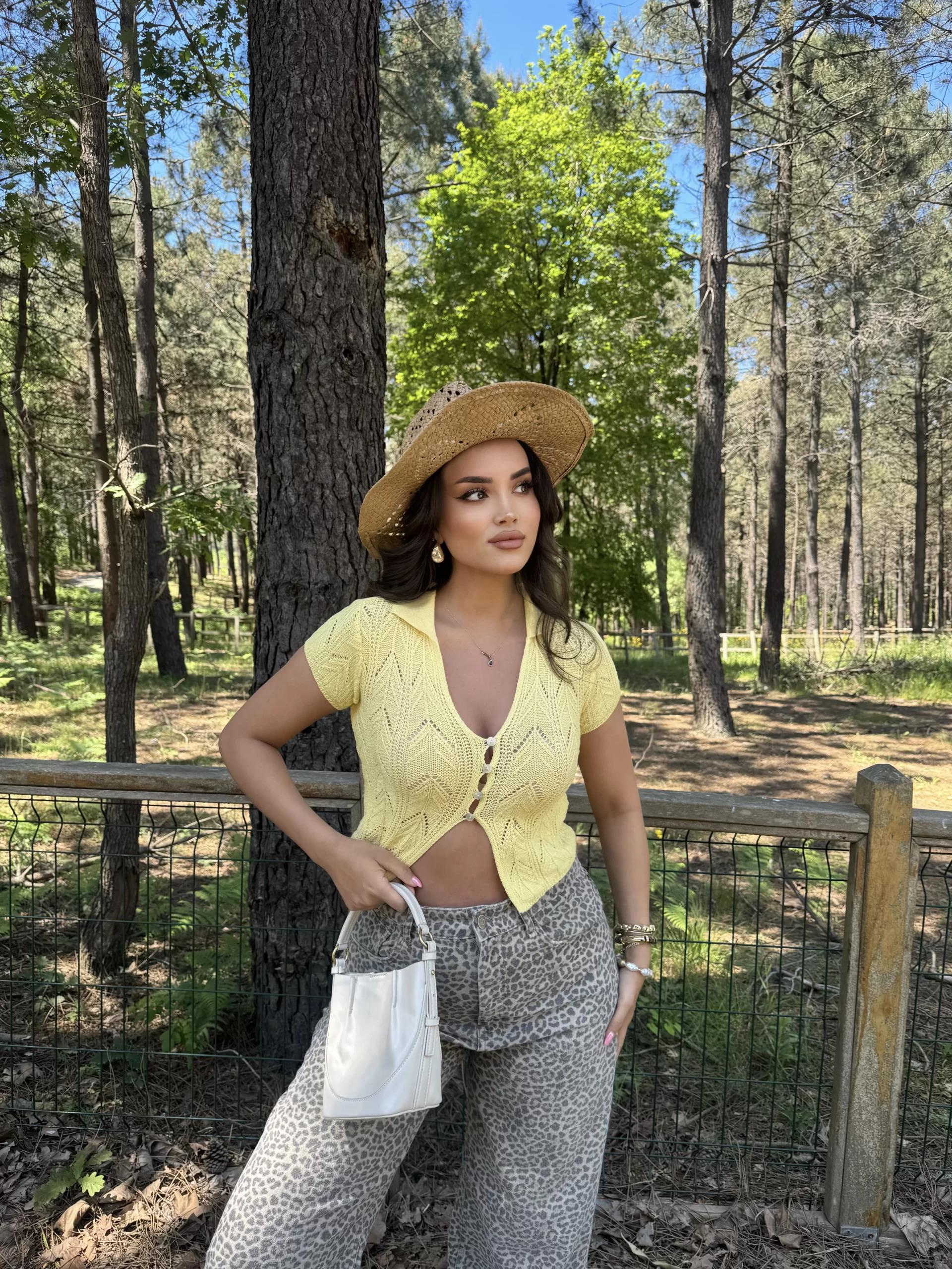 Polo Yaka Buklet Crop