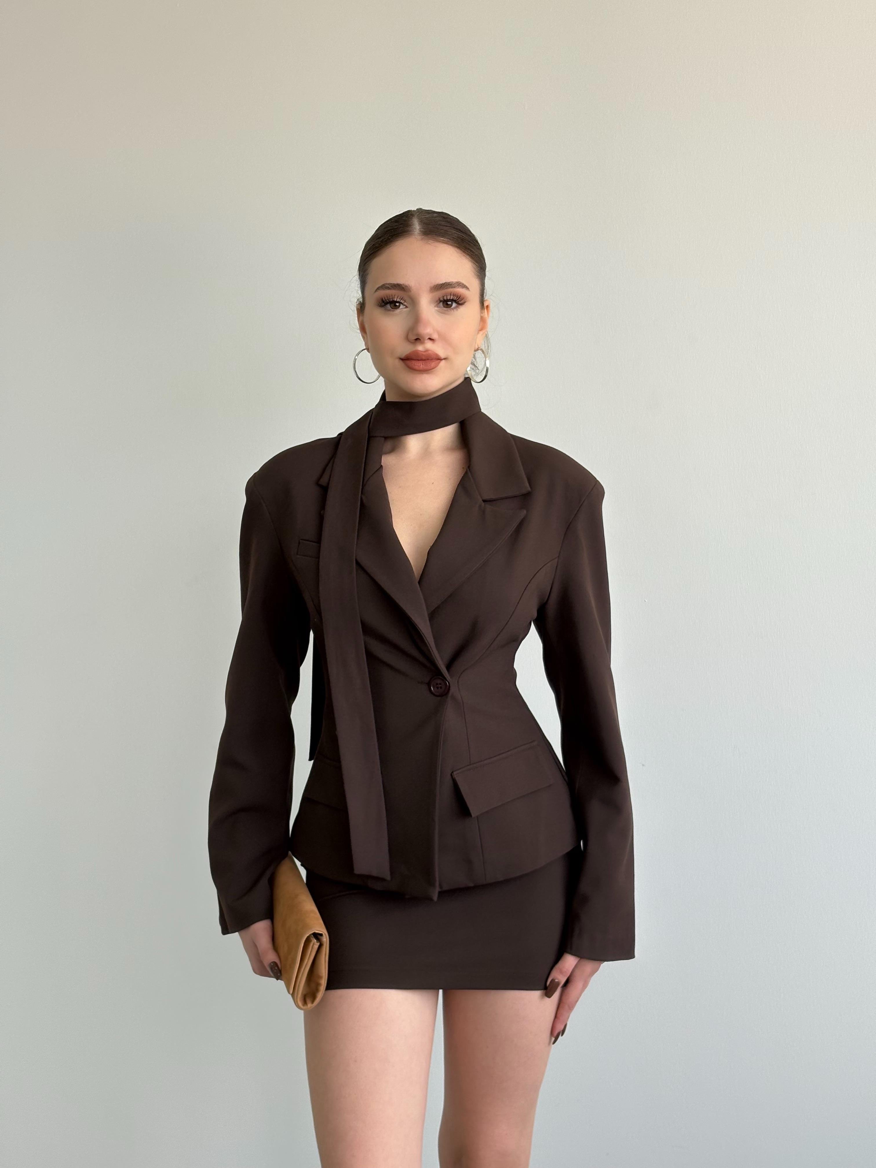 Premium Kuşaklı Etek Takım 