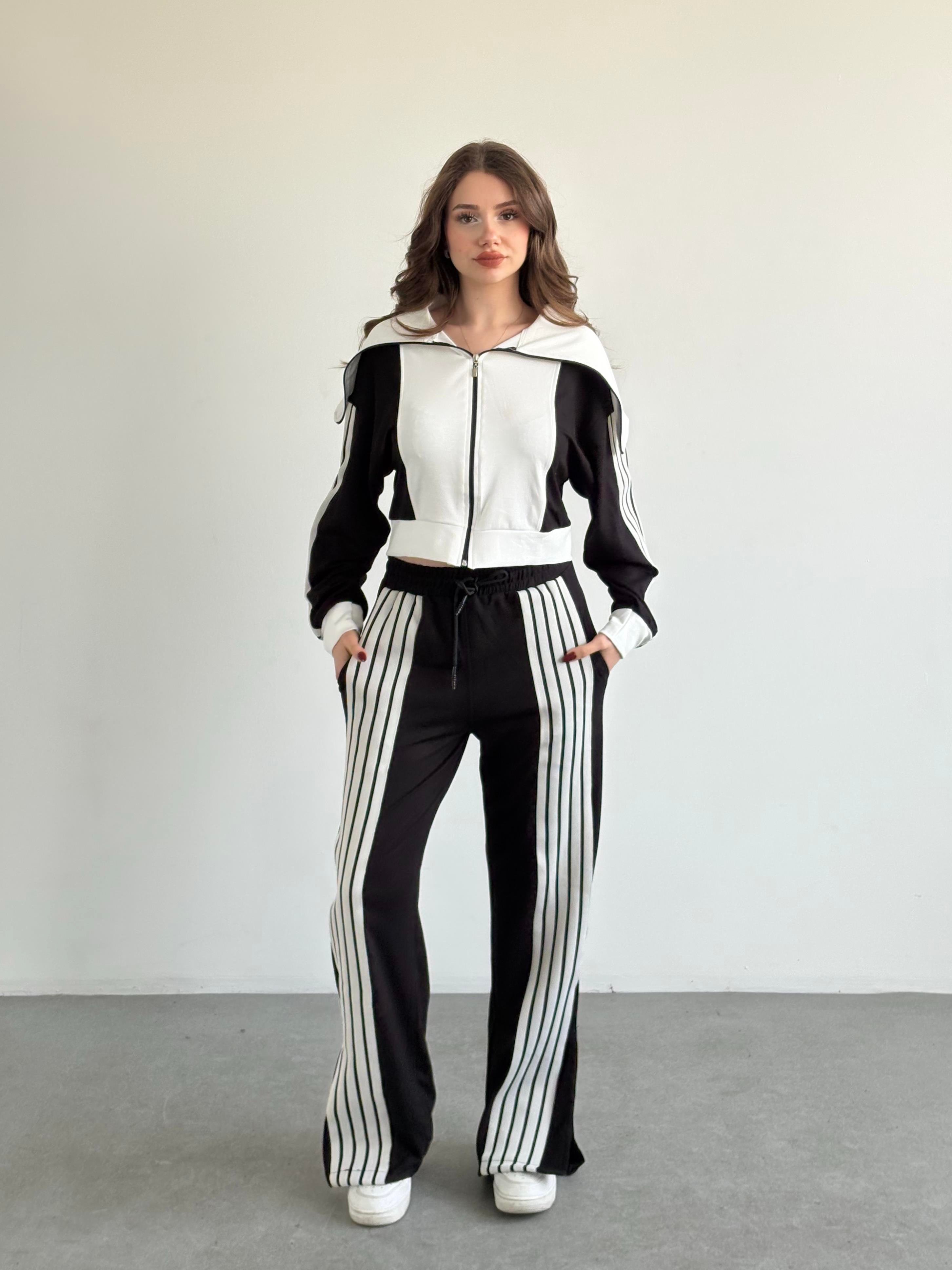 Şeritli Oversize Takım