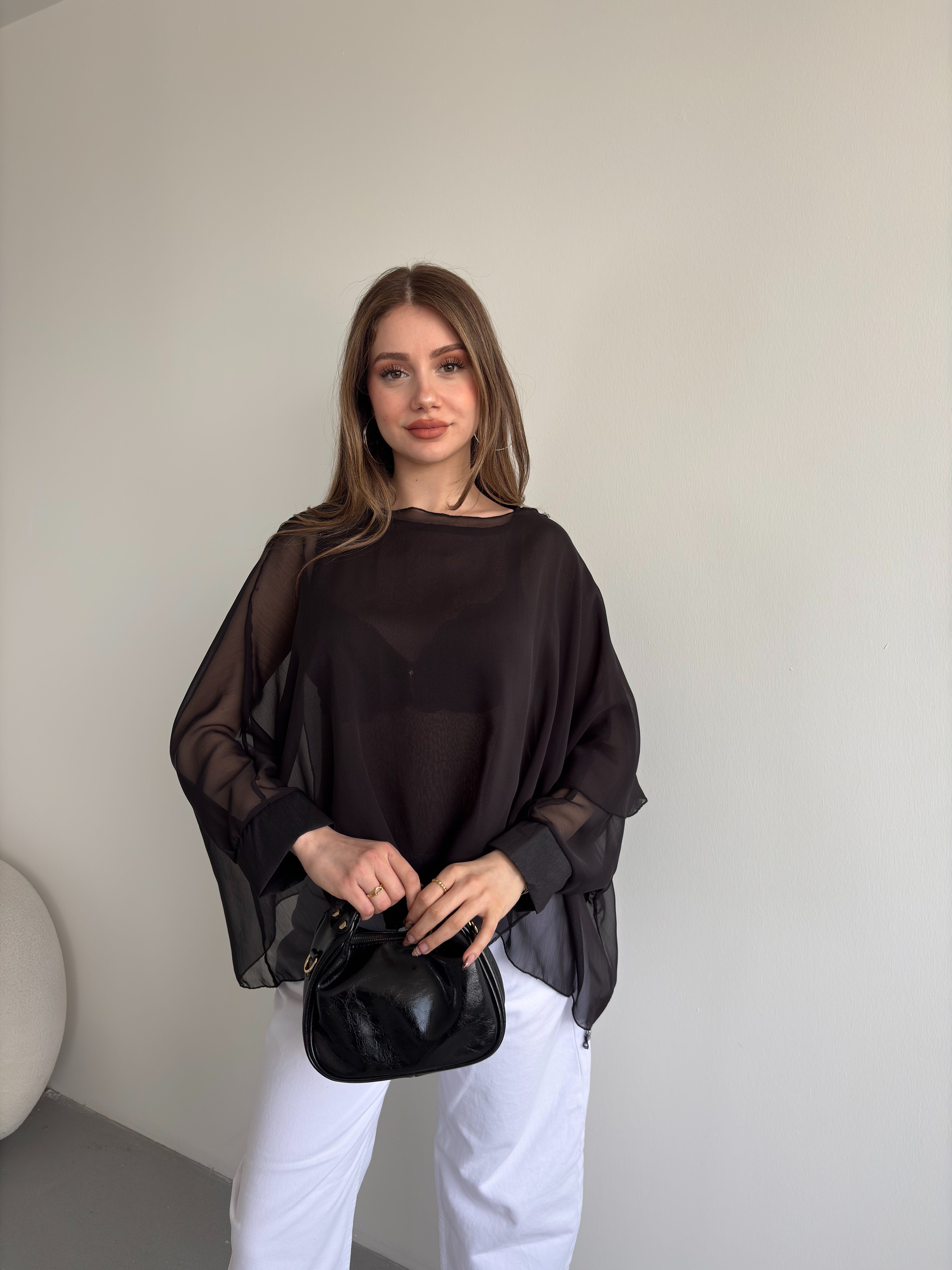 Şifon Transparan Bluz