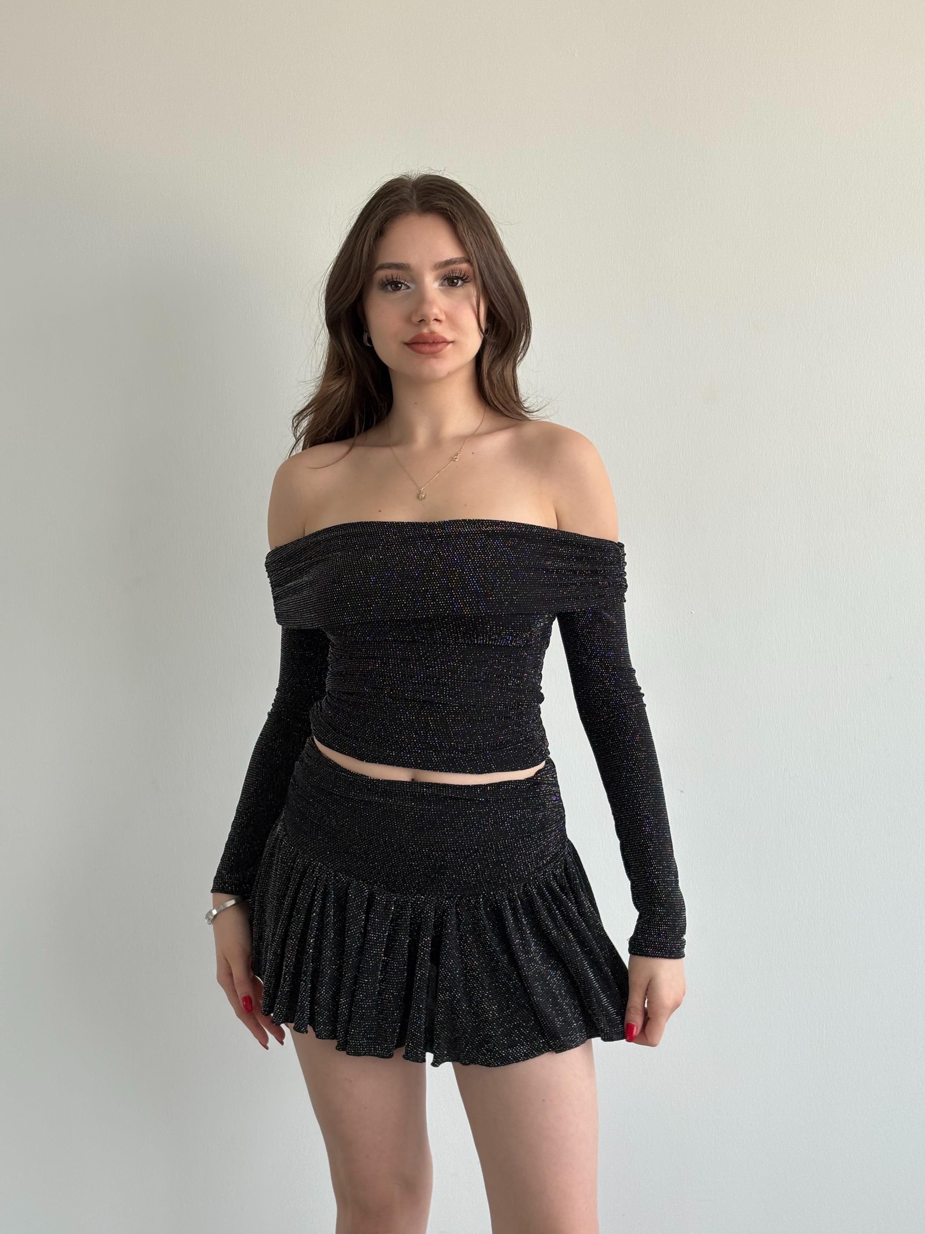 Simli Mini Etek Takım