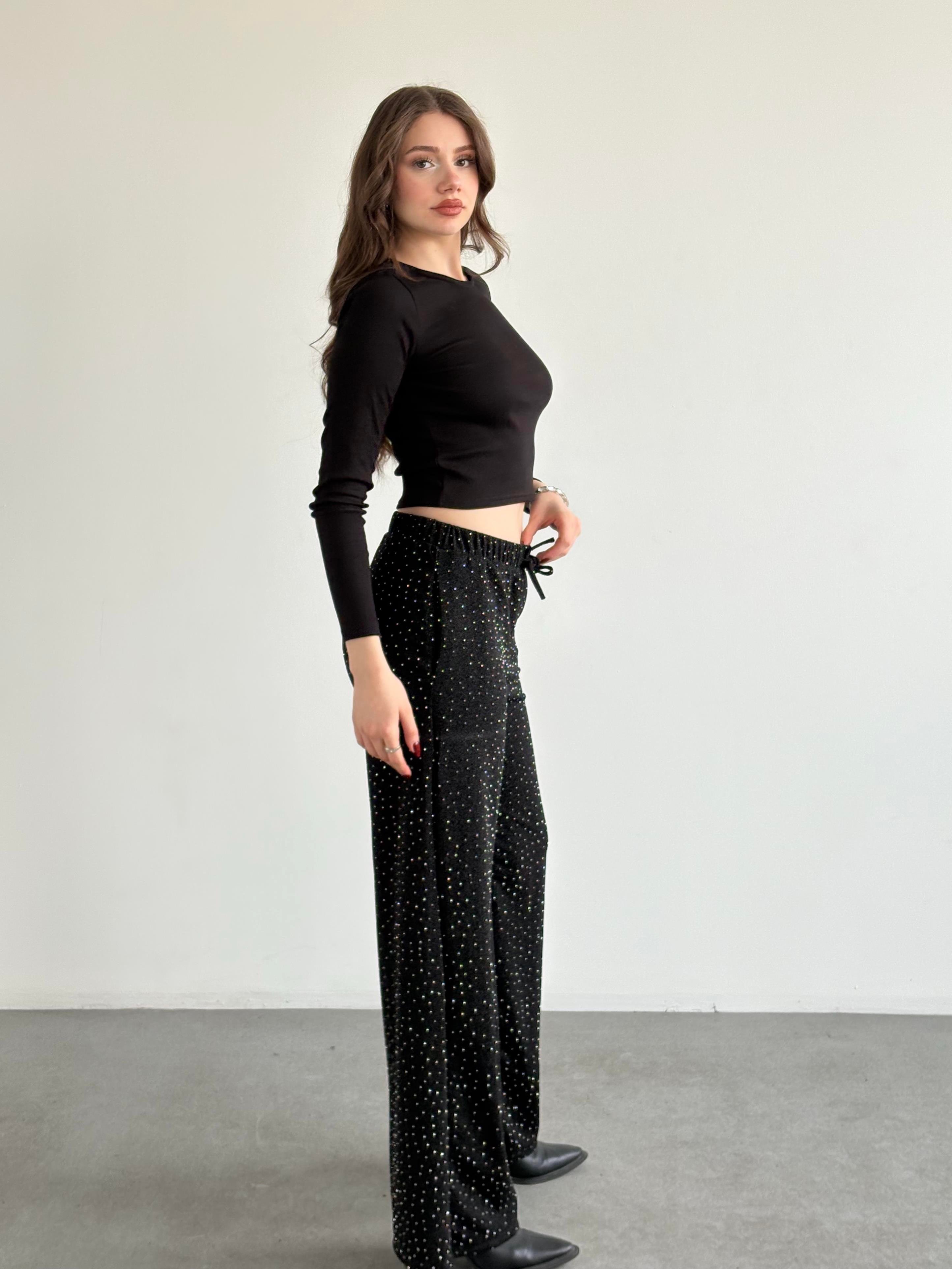 Taşlı Regular Pantolon