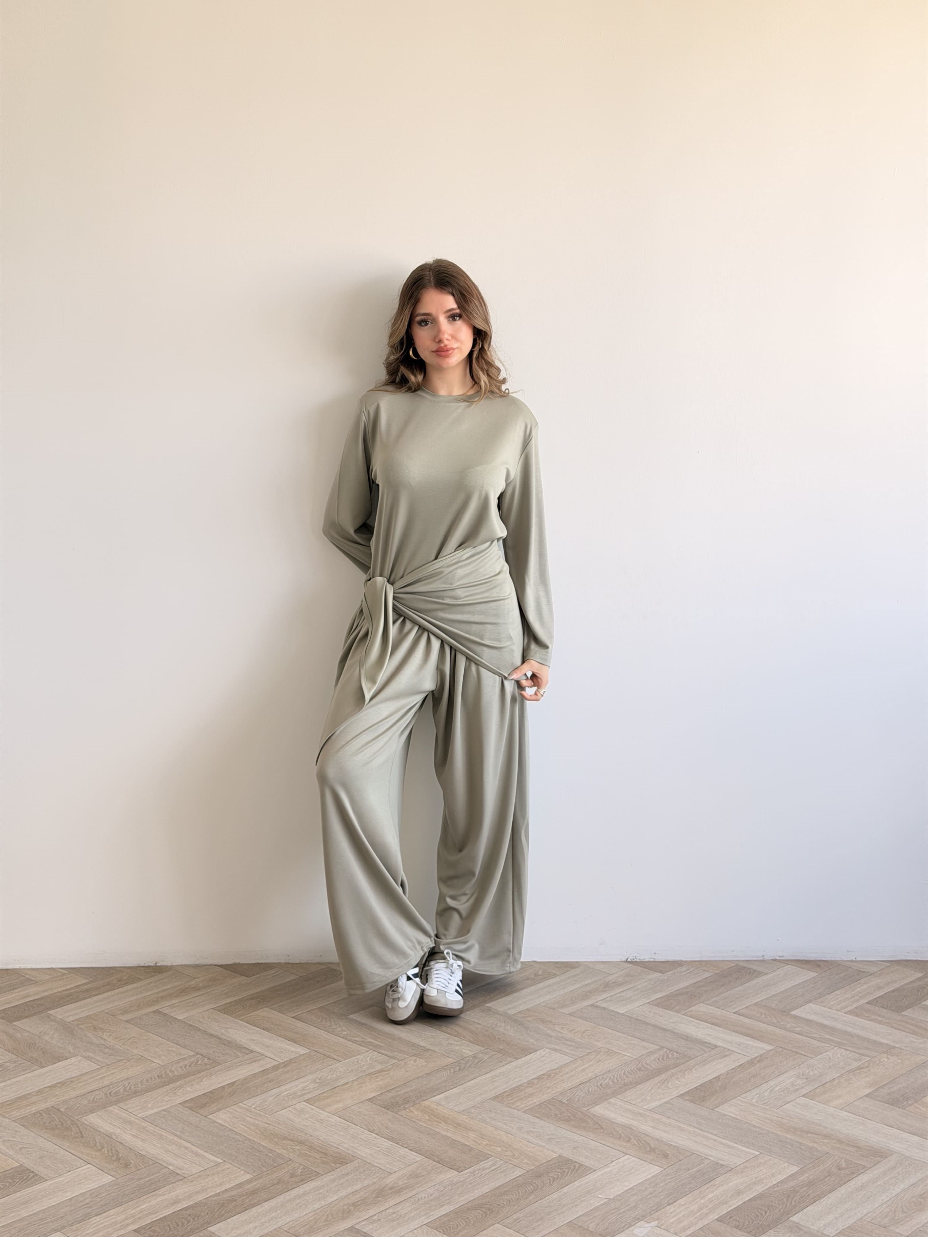 Vatkalı Bağlamalı Şalvar Takım