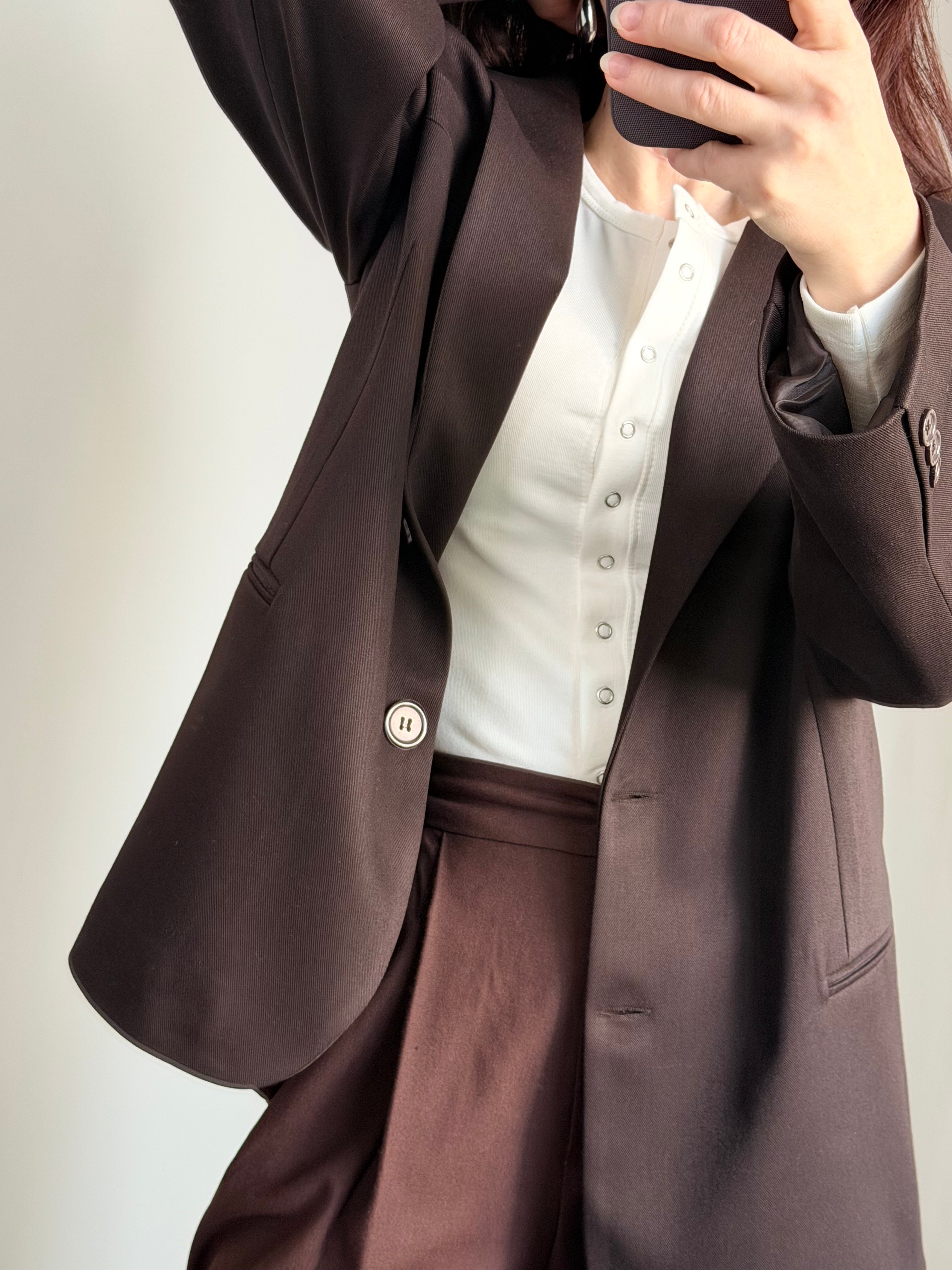 Kahverengi Blazer Ceket