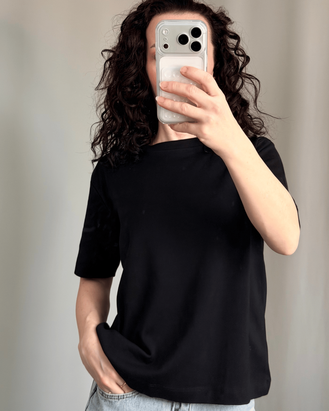 Siyah Renk Cos T-shirt