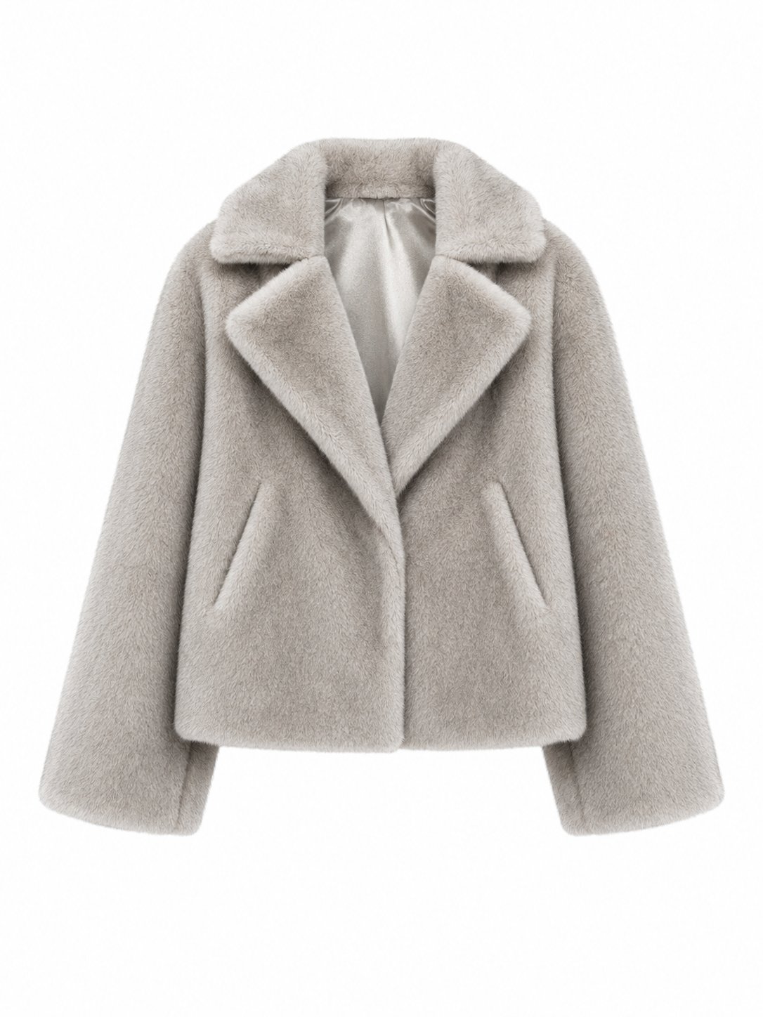 Lilja Faux Fur Jacket-Gray