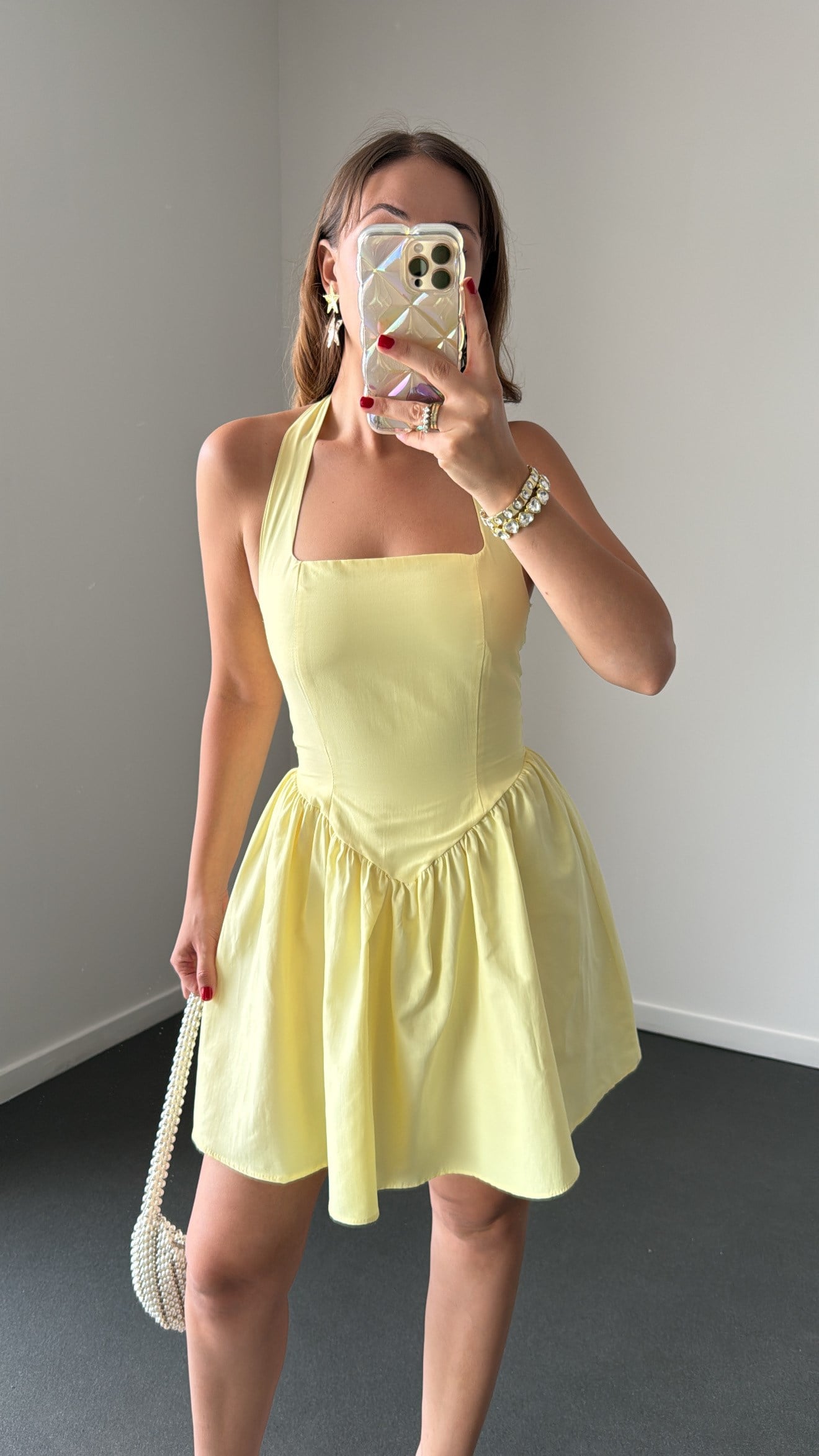Bambi Limon Sarısı Balon Elbise