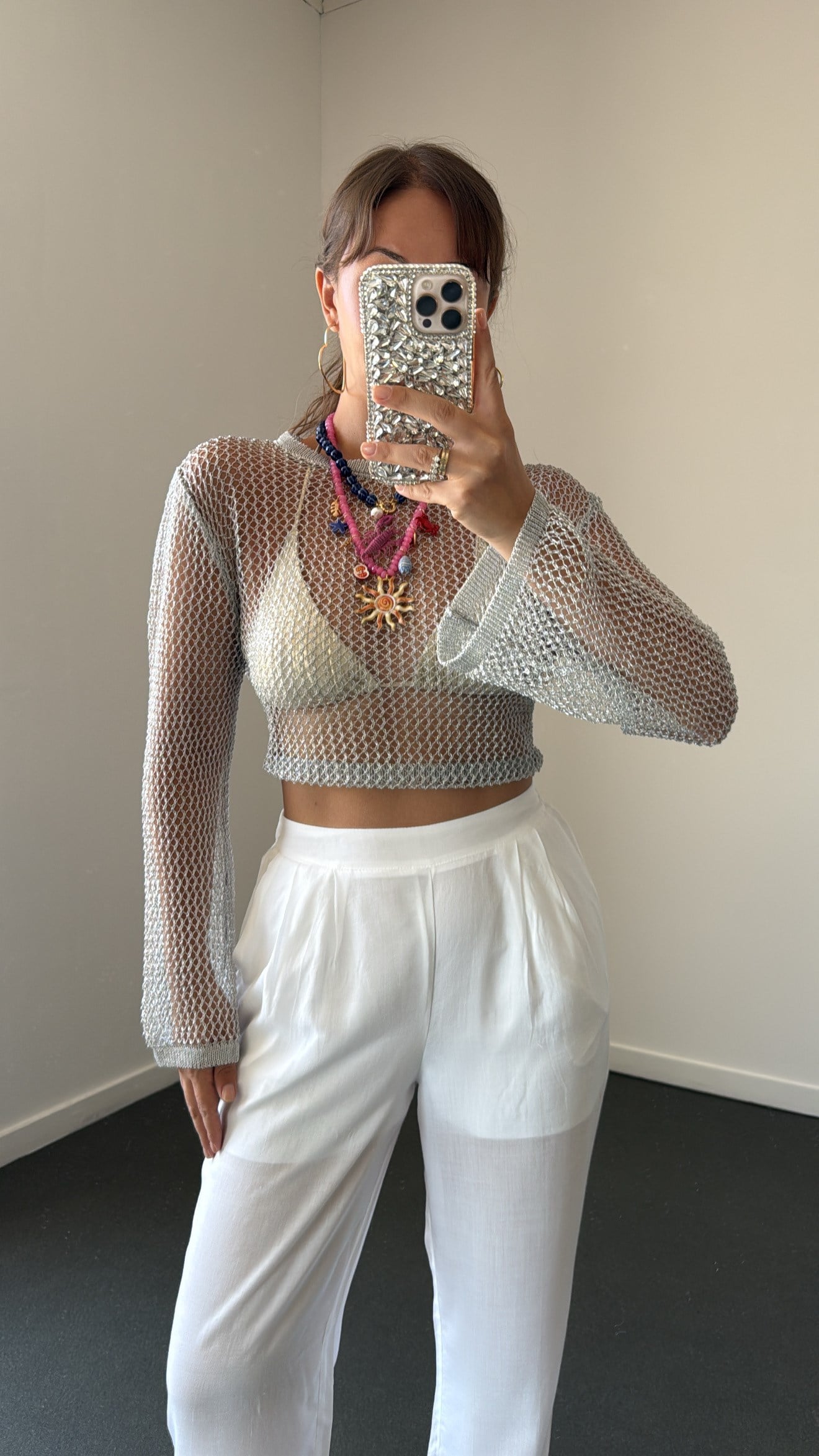 Becca Silver Metalik Örgü Triko