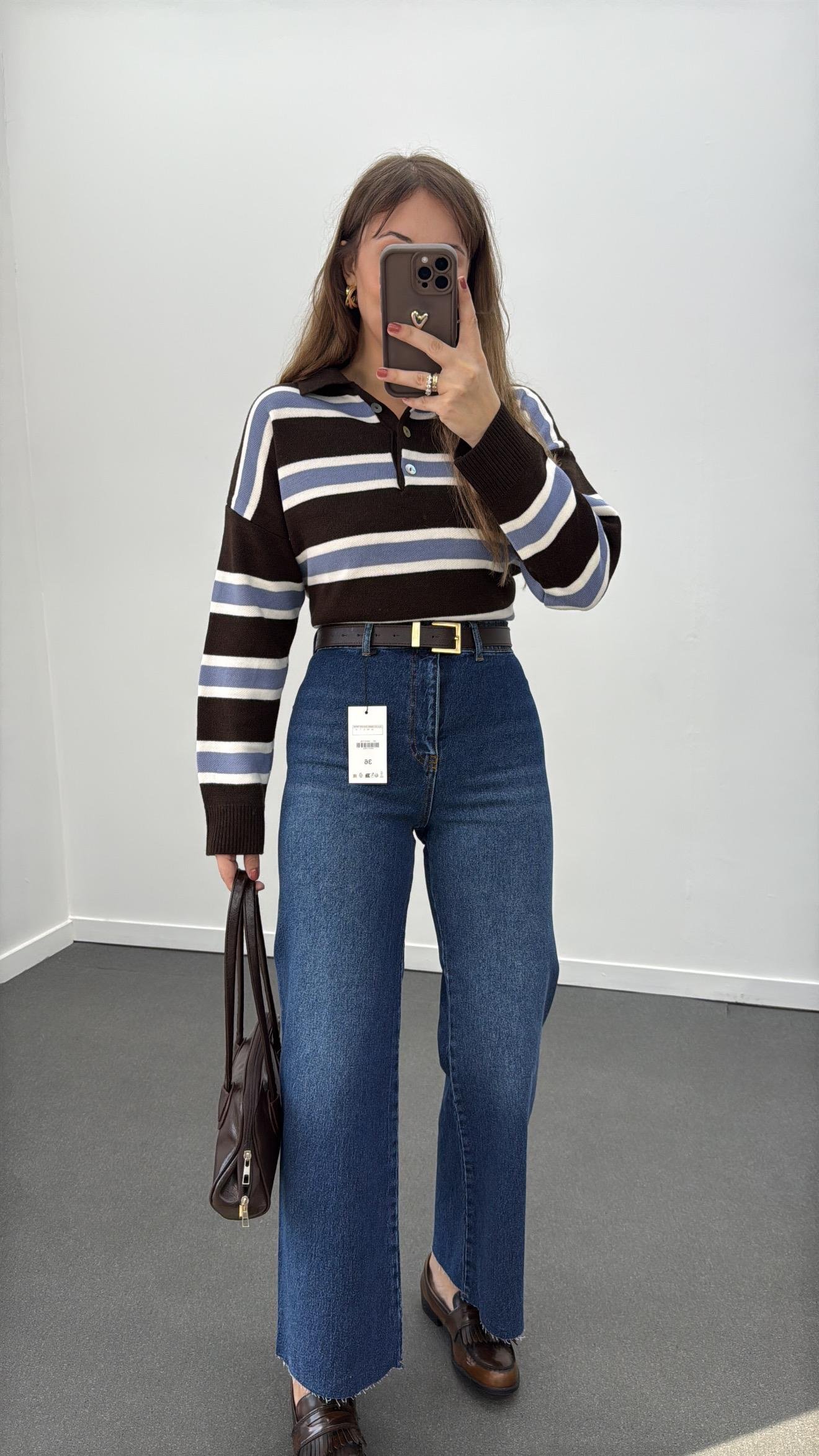 Francisco Kot Renk Wide Leg Crop Jeans