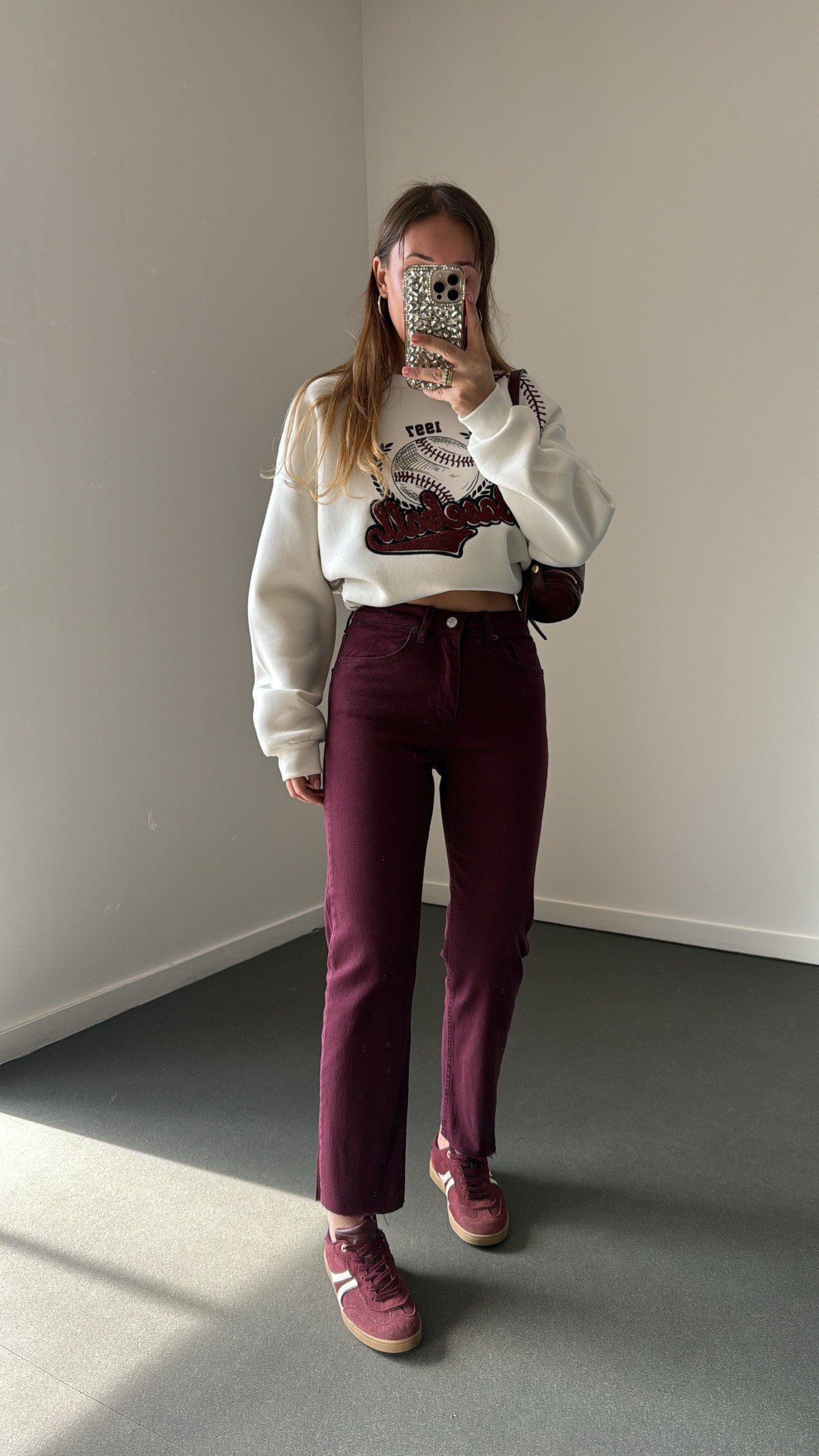 Juliet Bordo Renk Yüksek Bel Slim Fit Jean