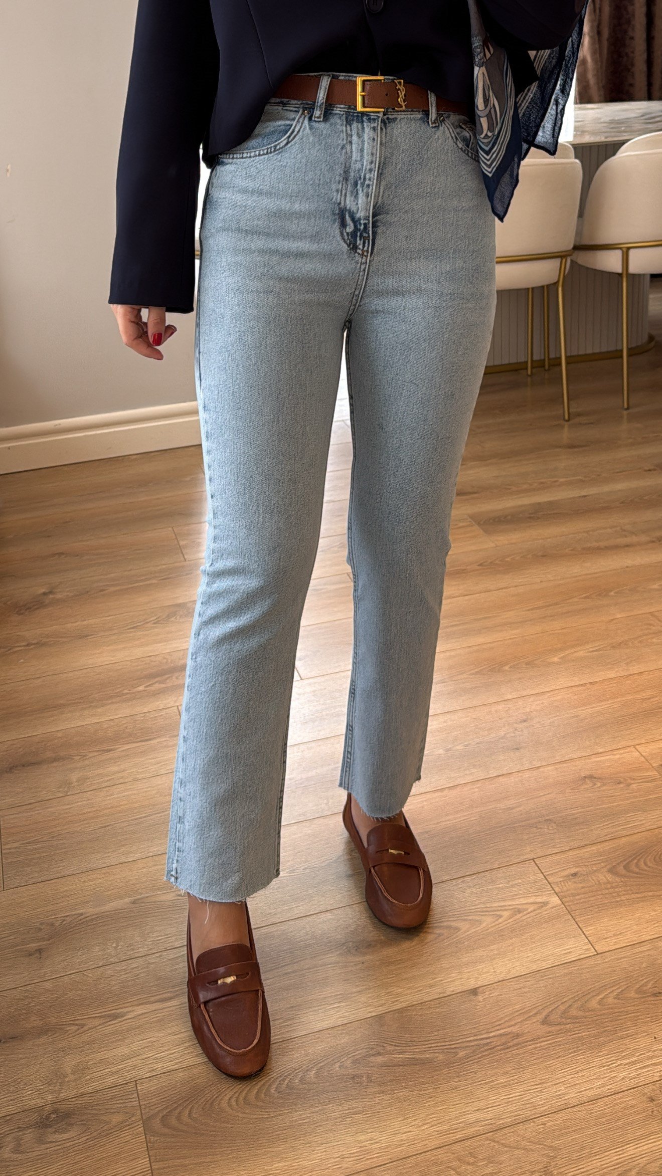 Juliet Buz Mavisi Yüksek Bel Slim Fit Jean