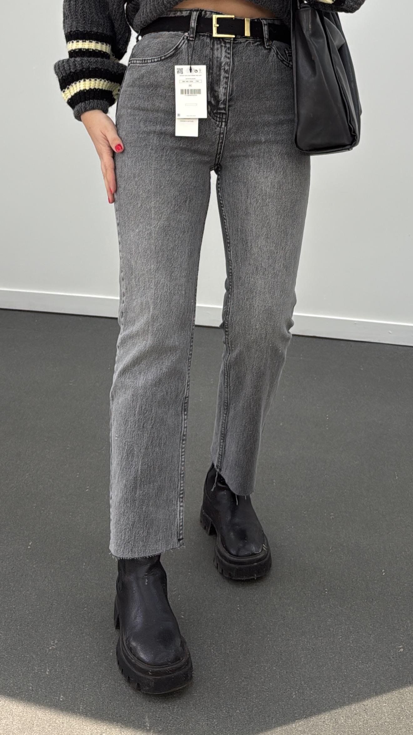 Juliet Koyu Gri Yüksek Bel Slim Fit Jeans