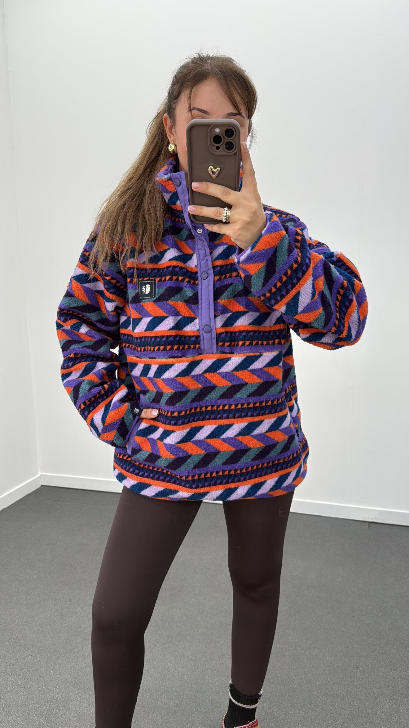 Lilou 4 Çıtçıt Düğmeli Polar Kar Sweatshirt