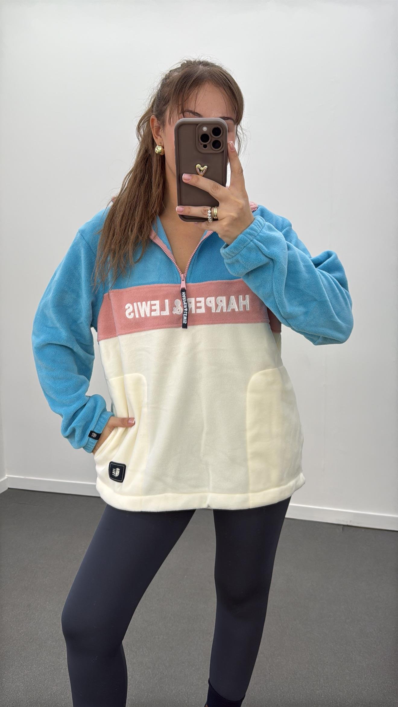 Maya Blok Renkli Polar Sweat