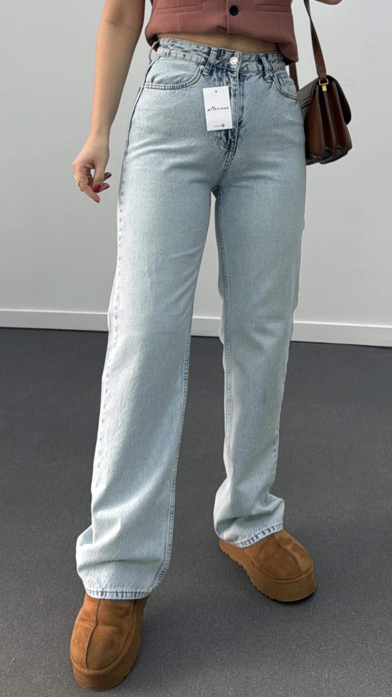 Miami Açık Yıkamalı Süper Yüksek Bel Wide Leg Jeans