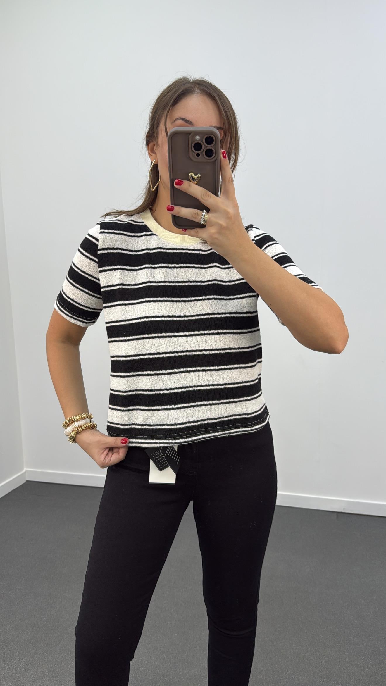 MS Çizgili Triko Tshirt