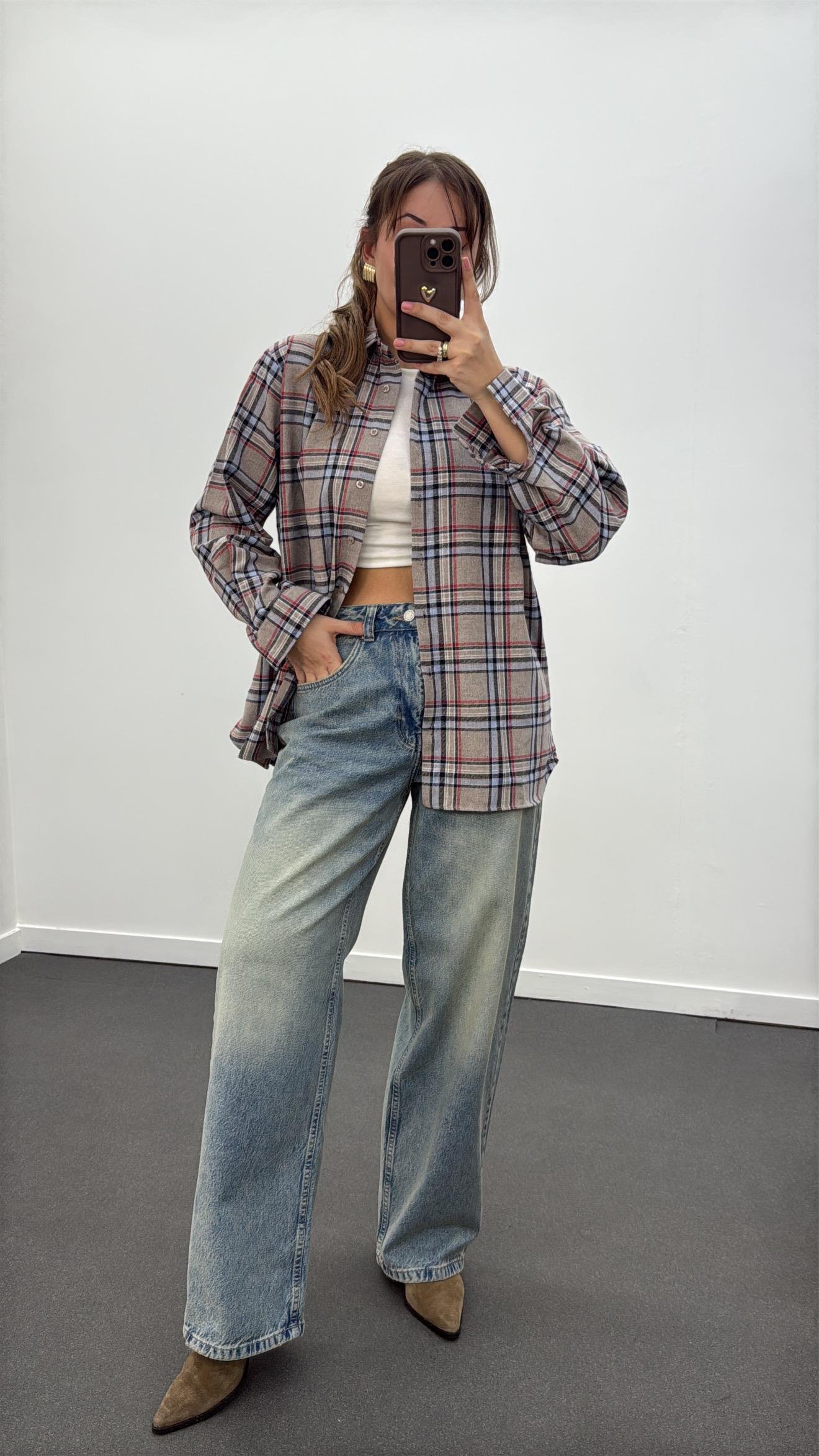 New York Kot Tintli Baggy Jeans