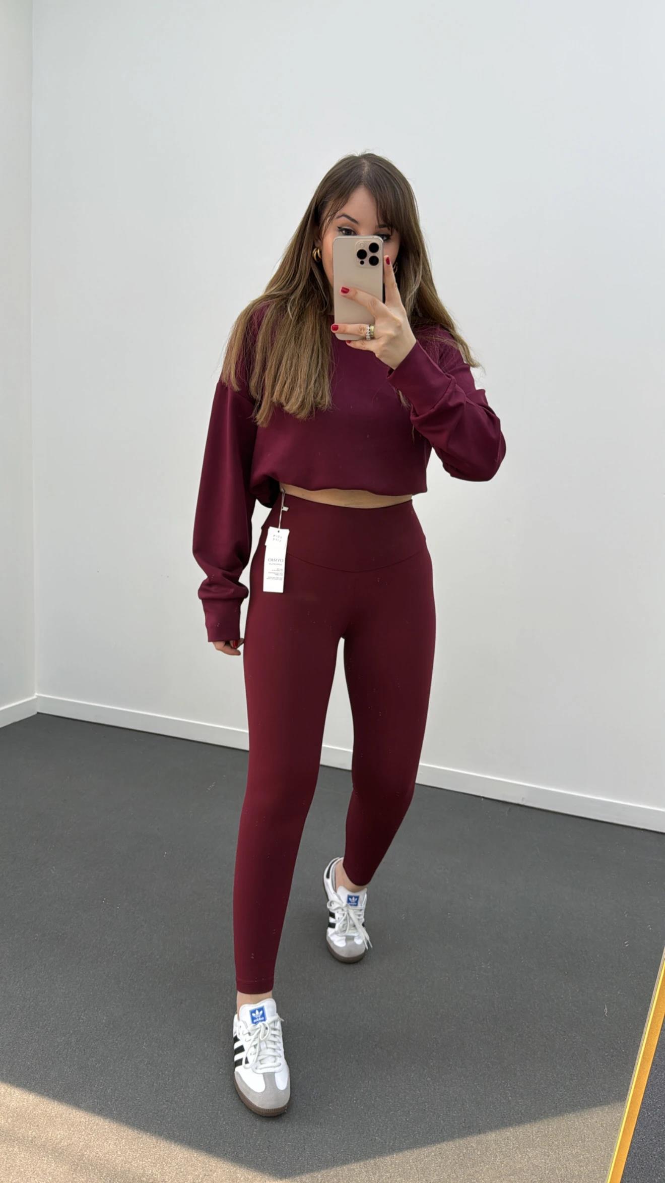 Oys Bordo Comfortlux Şardonlu Tayt