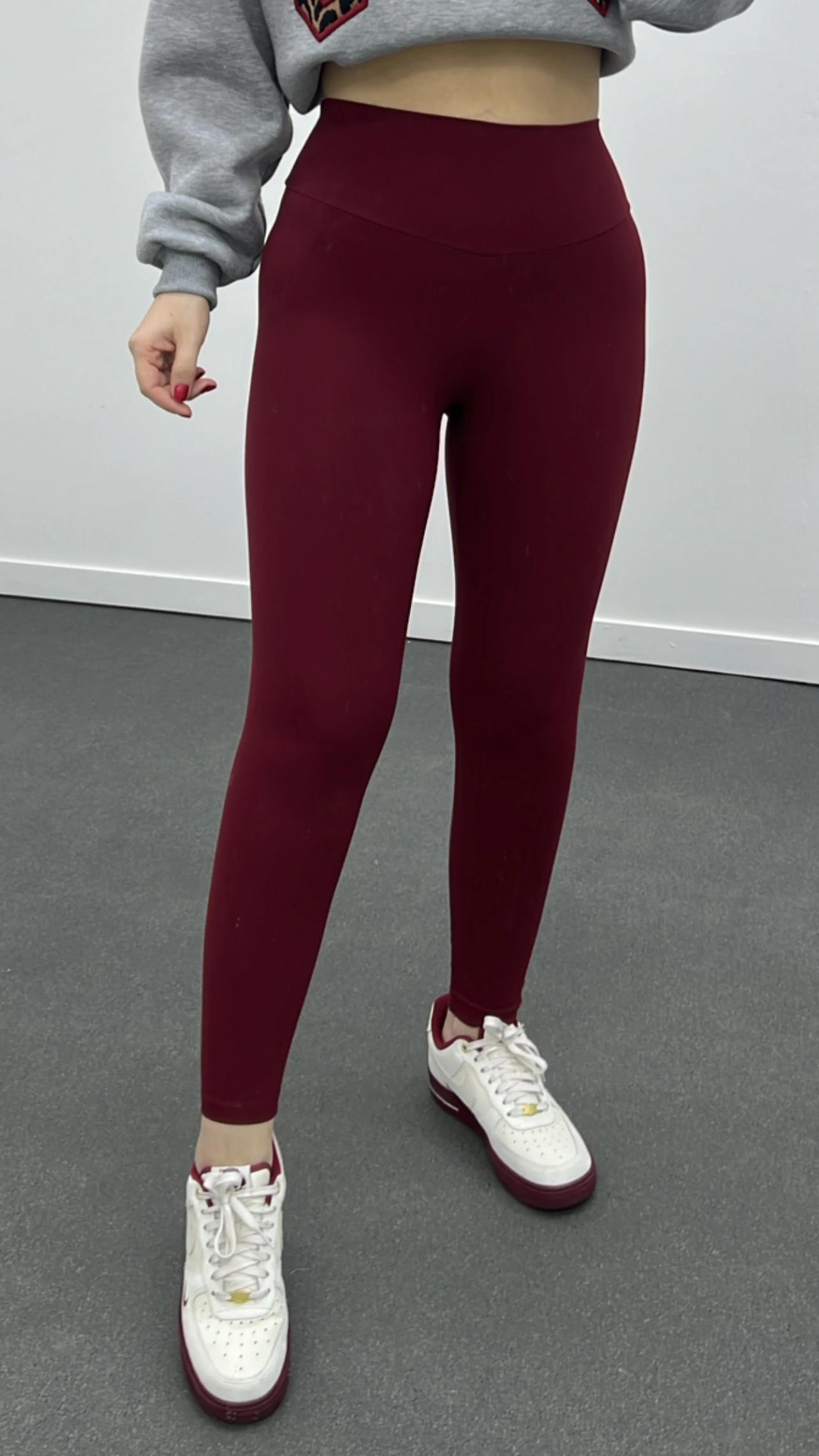 Oys Bordo Premium Kumaş Toparlayıcı Tayt