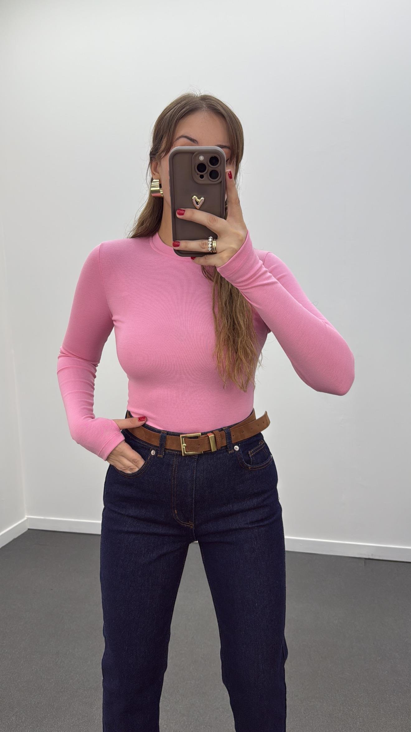 Oys Pembe Parmak Geçirmeli Modal Body