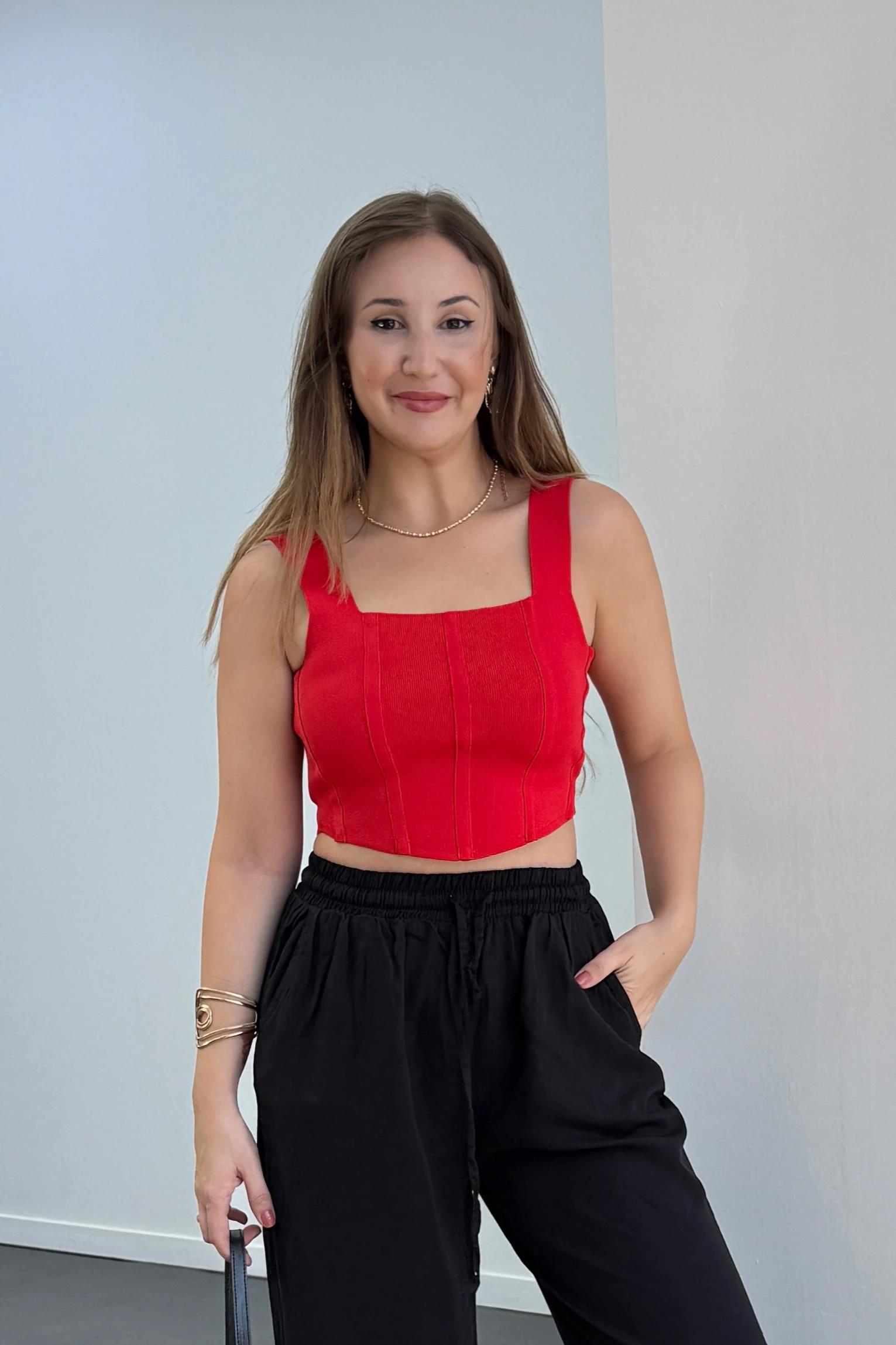 Ramon Kırmızı Korse Model Atlet