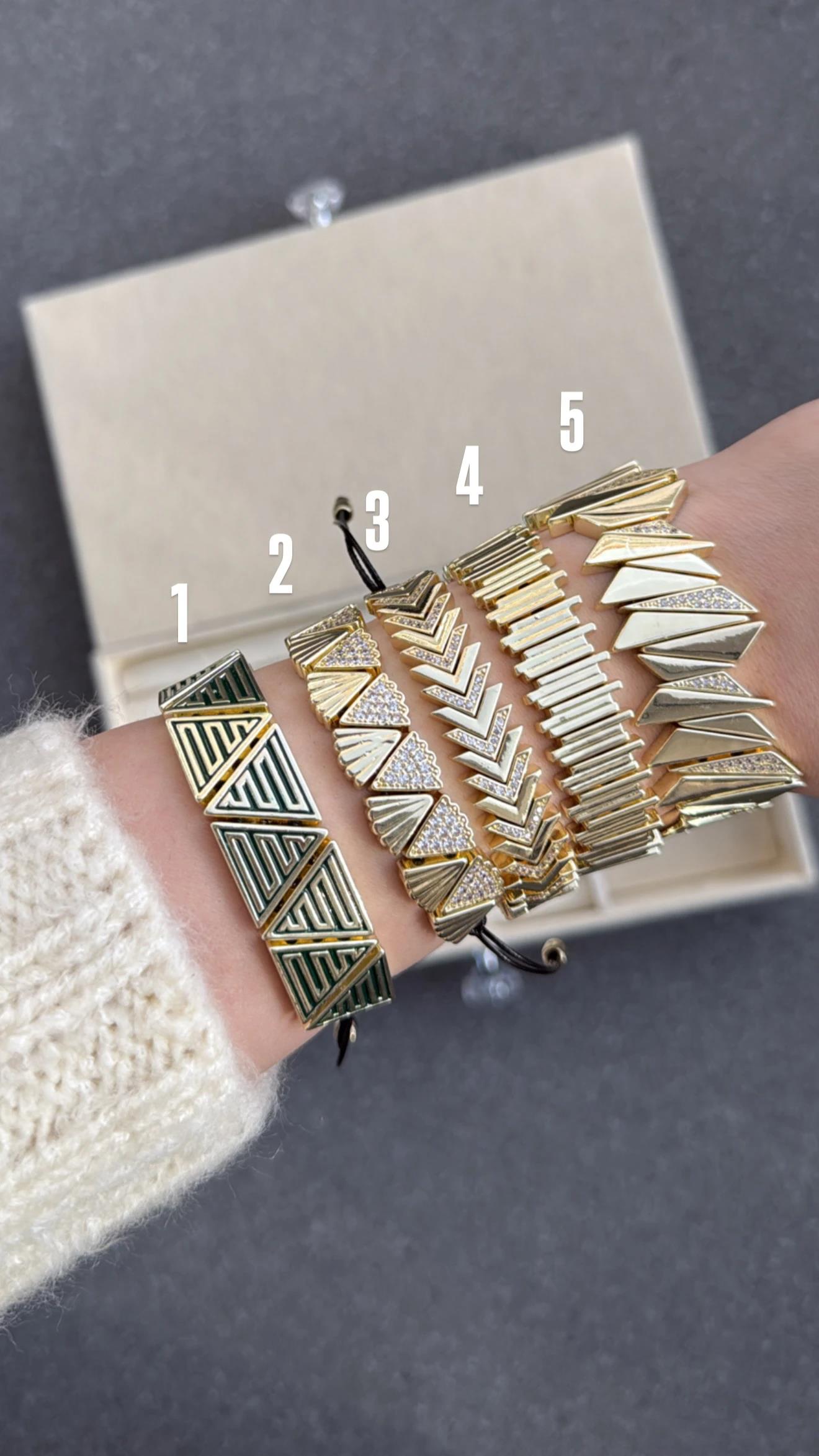 Shine Gold İpli Tasarım Bileklik