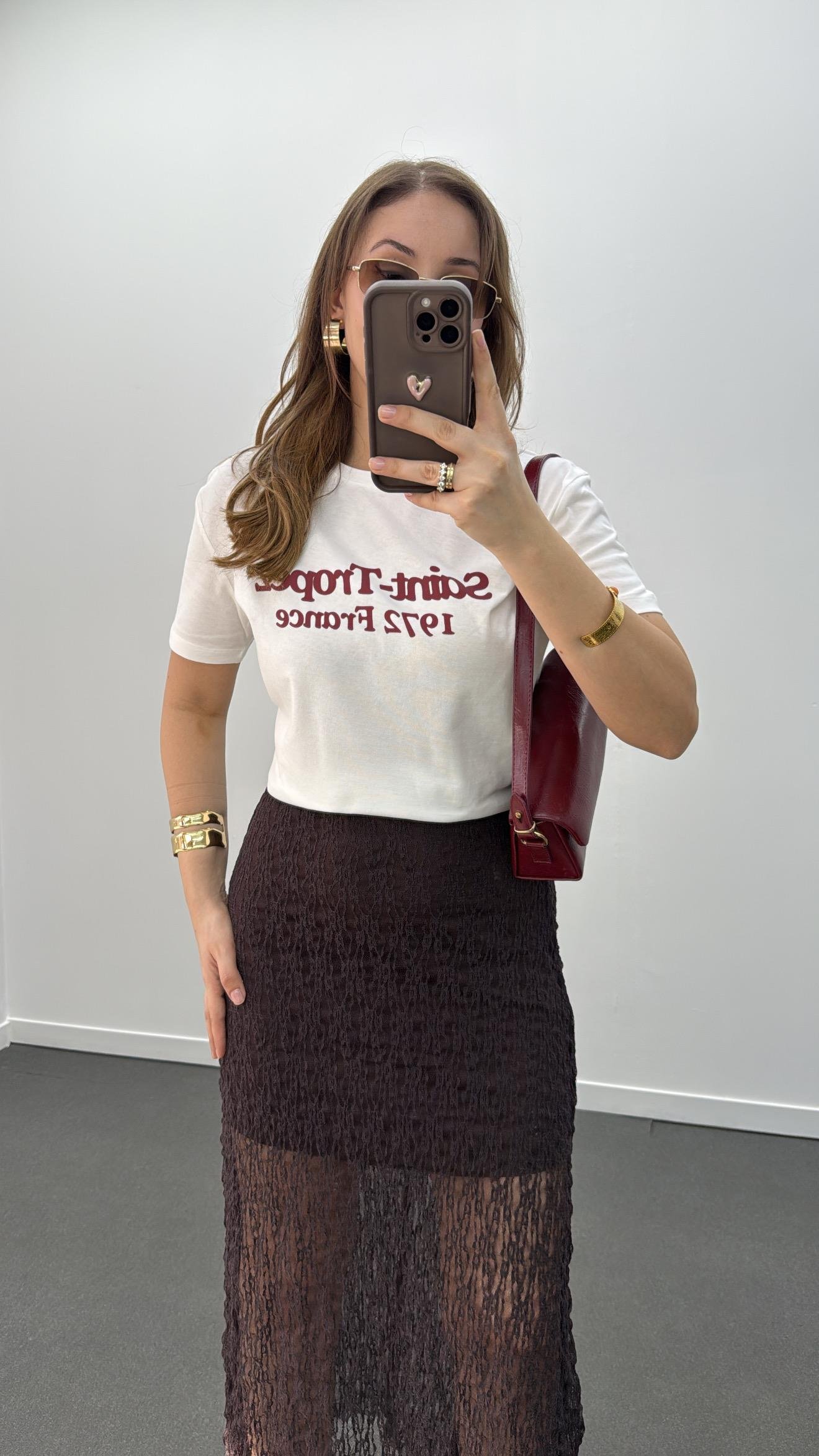 St 1972 France Beyaz Basic Tshirt