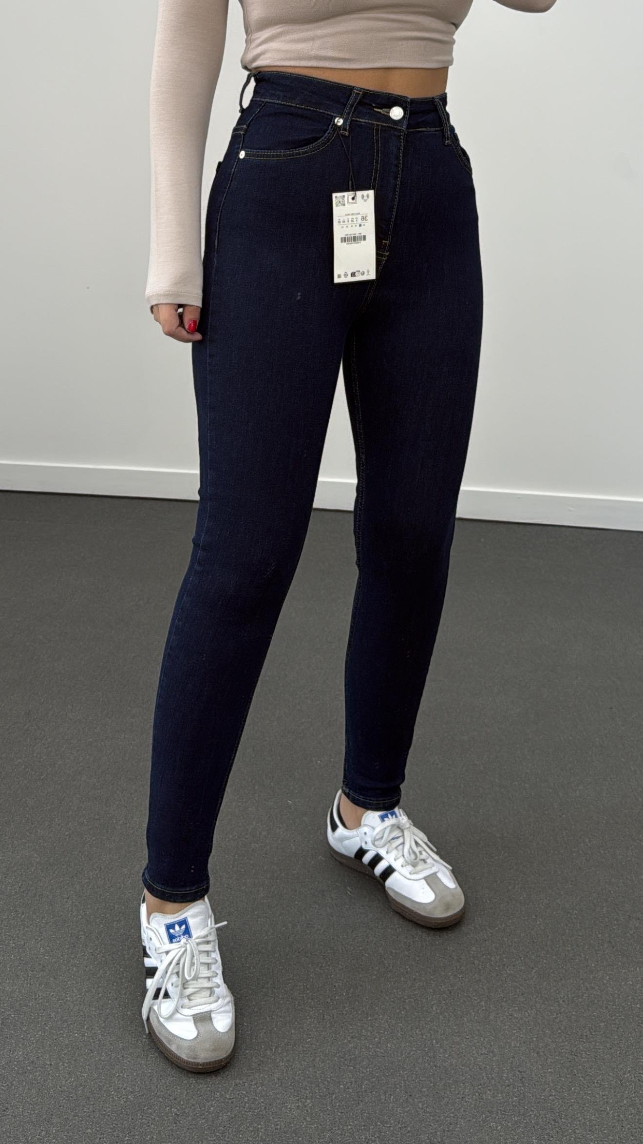 ZR Dark Blue Süper Likralı Toparlayıcı Skinny Jeans