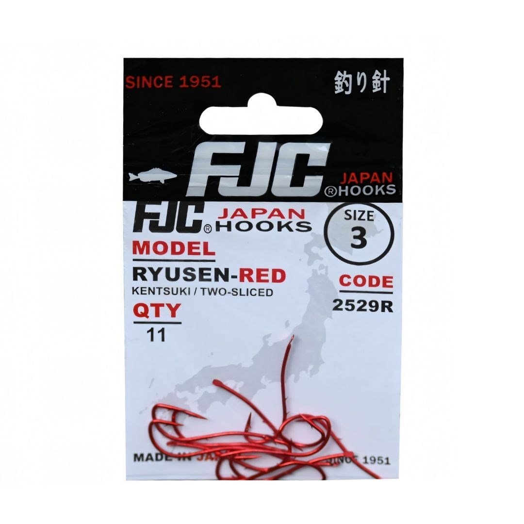 Fjc 2529R Ryusen Two Sliced Kırmızı Olta İğnesi