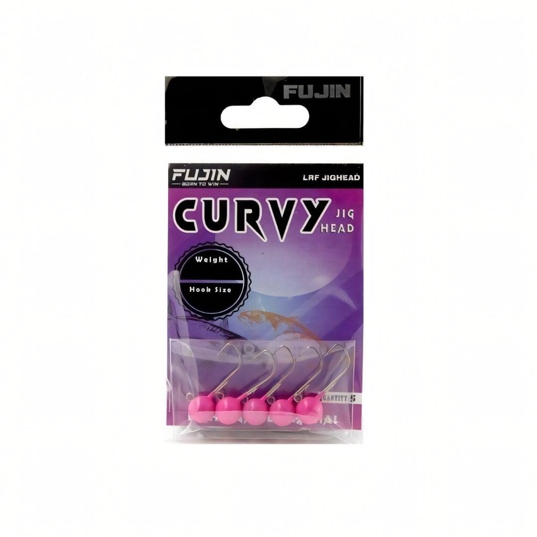 Fujin Curvy Pink Glow Jig Head