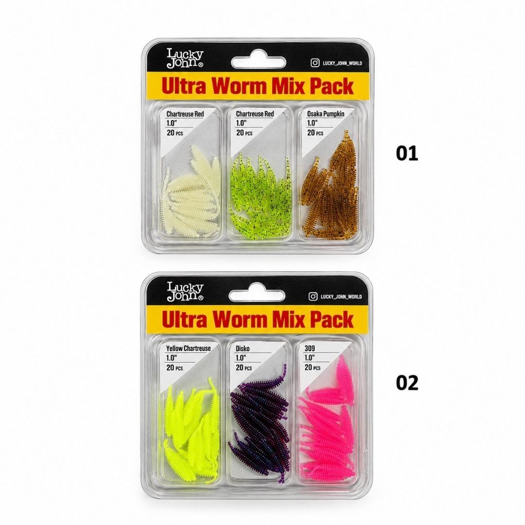 Lucky John Ultra Worm 2.54 Cm Mix LRF Silikon Yem