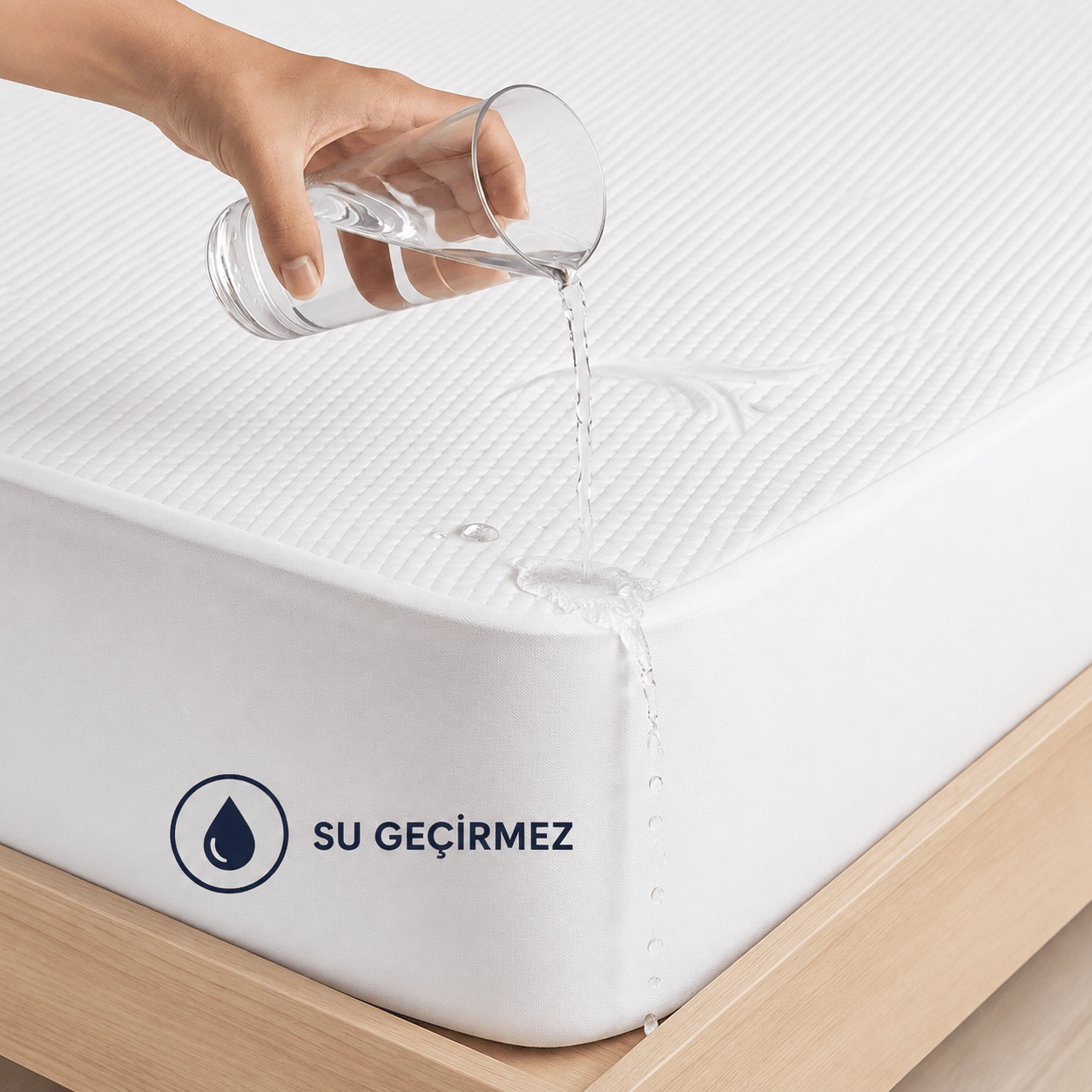 Su Geçirmez Fitted Alez - Çift Kişilik