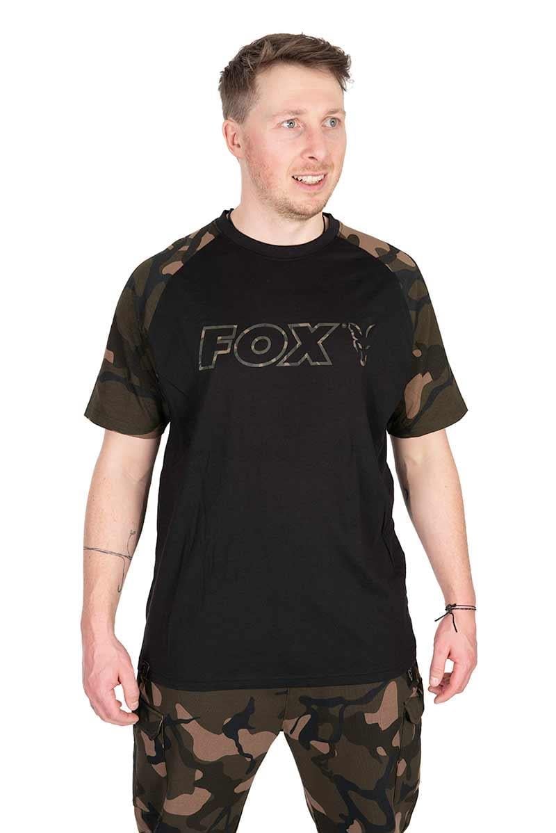 Fox Siyah/Kamuflaj Anahatlı Tişört