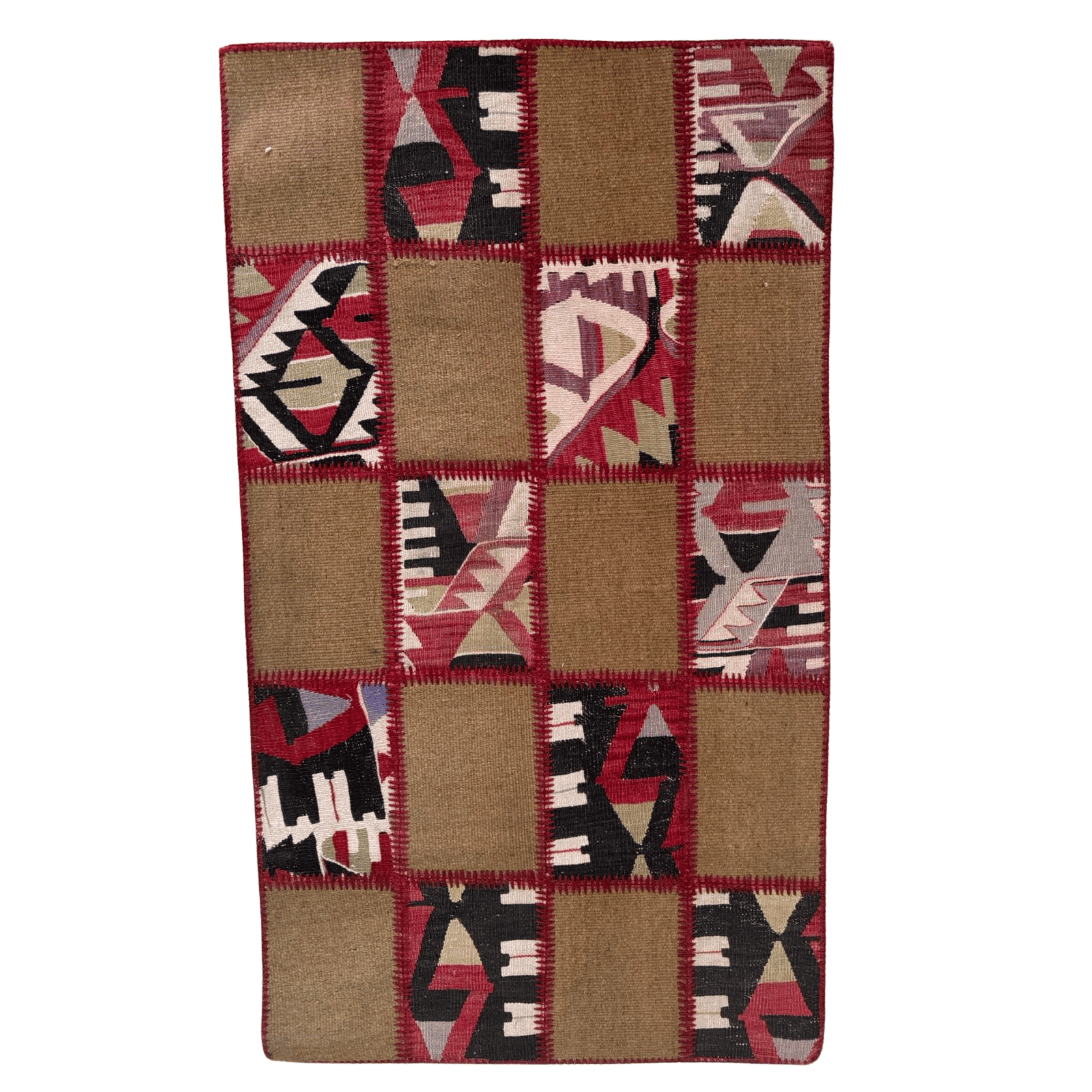El Dokuması Patchwork Antik Model Kilim 1 (77 cm x 115 cm)